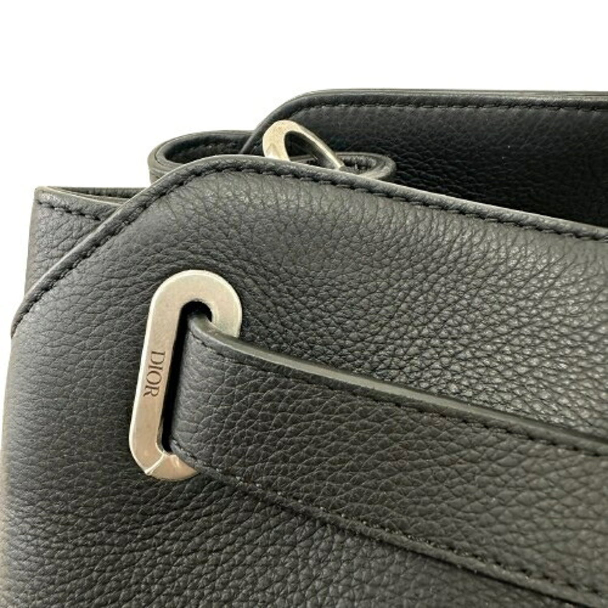 Christian Dior Black Leather Tote Bag (Pre-Owned)