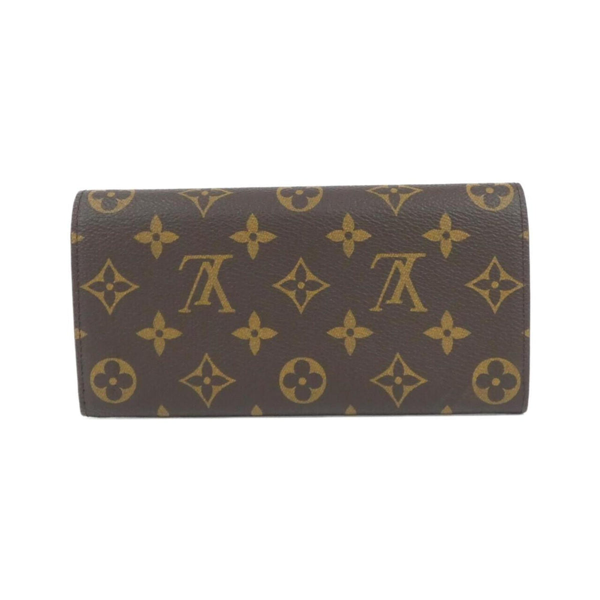 Louis Vuitton Fuchsia Marron Coated Canvas Long Wallet (Bi-Fold) (Pre-Owned)