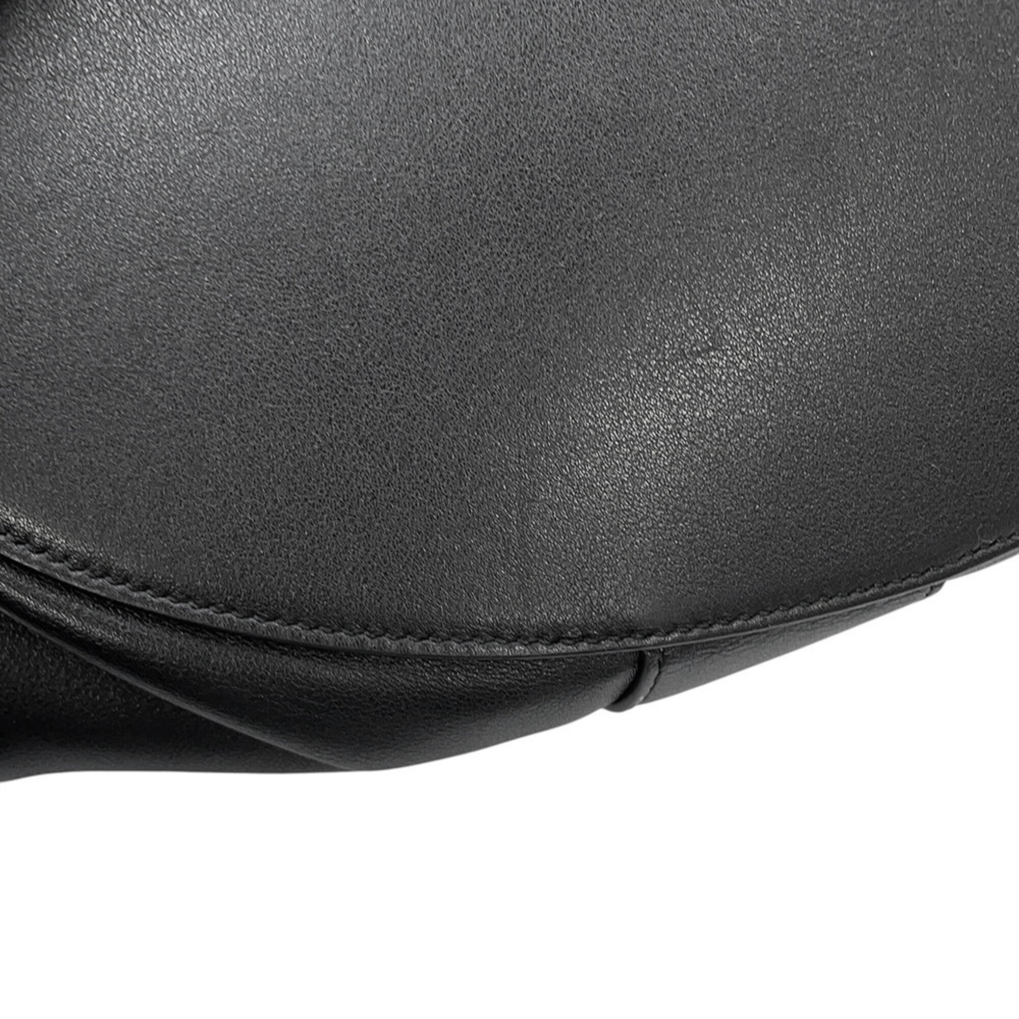 Yves Saint Laurent Black Leather Handbag Tote Bag (Pre-Owned)