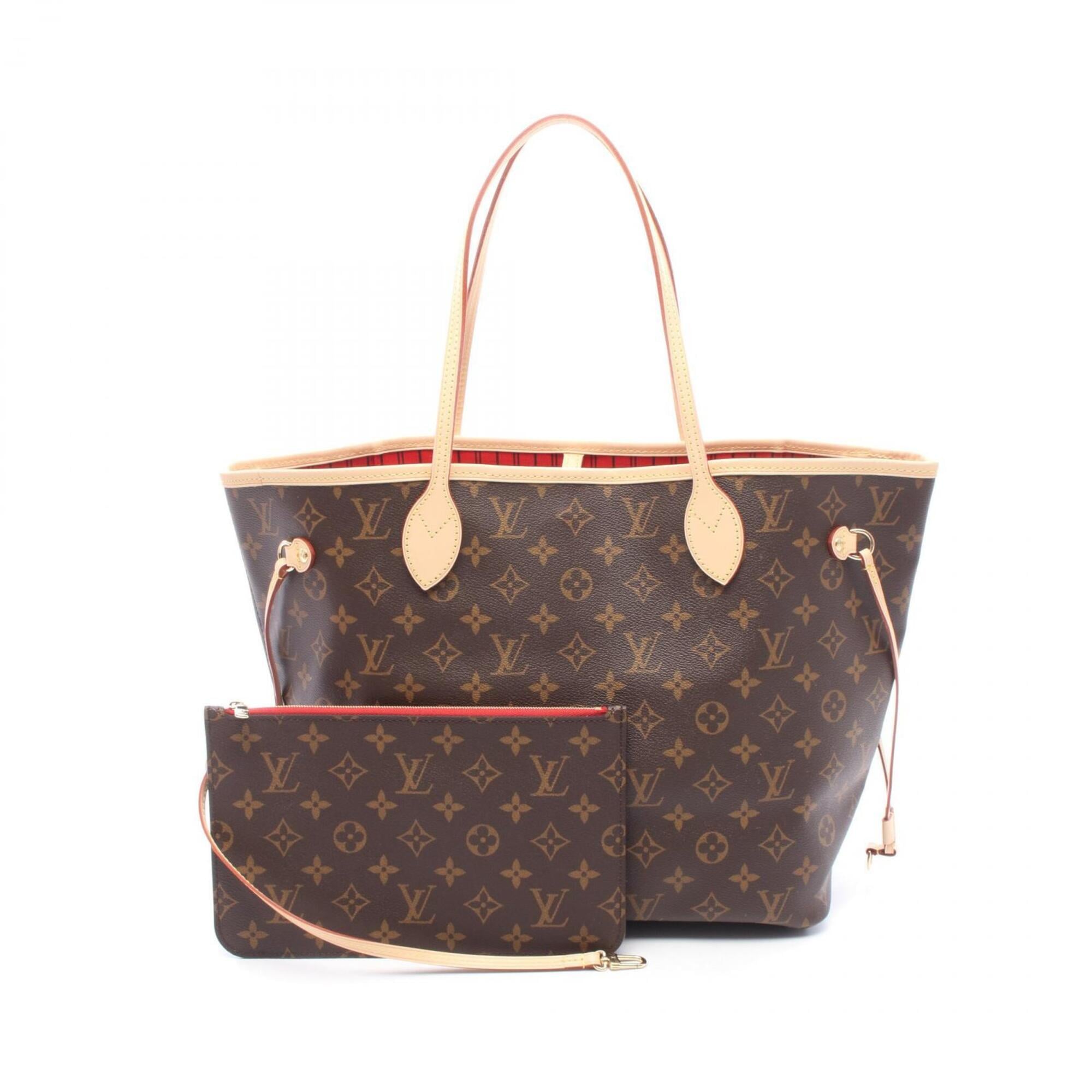 Louis Vuitton Brown Cerise Coated Canvas Leather Handbag Pouch Tote Bag (Pre-Owned)