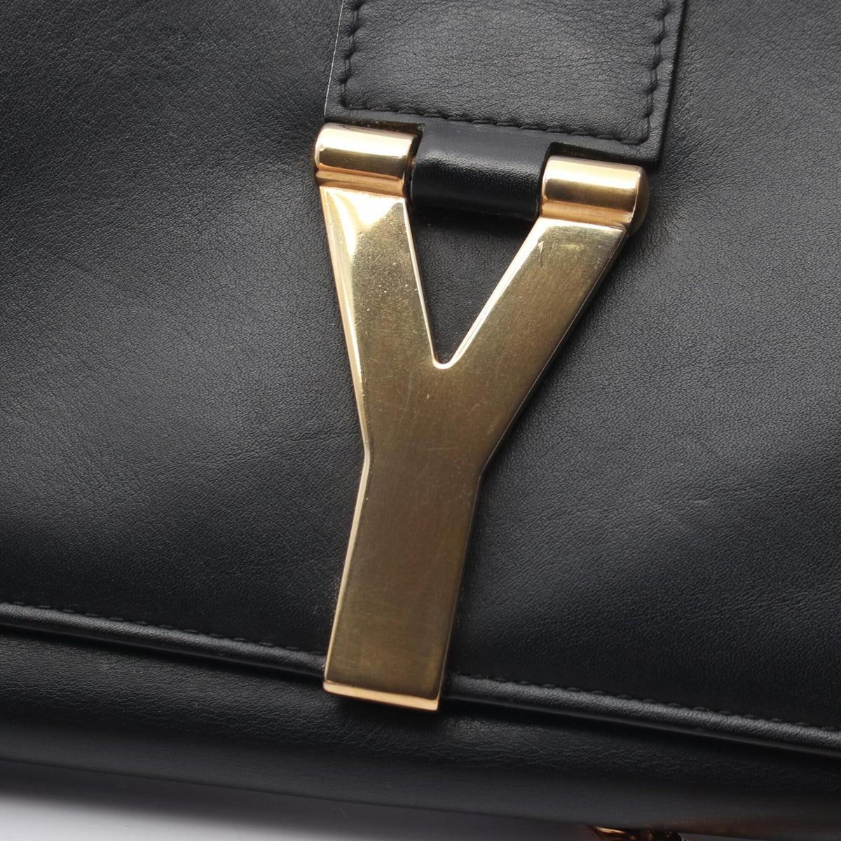 Yves Saint Laurent Black Leather Handbag Shoulder Bag (Pre-Owned)