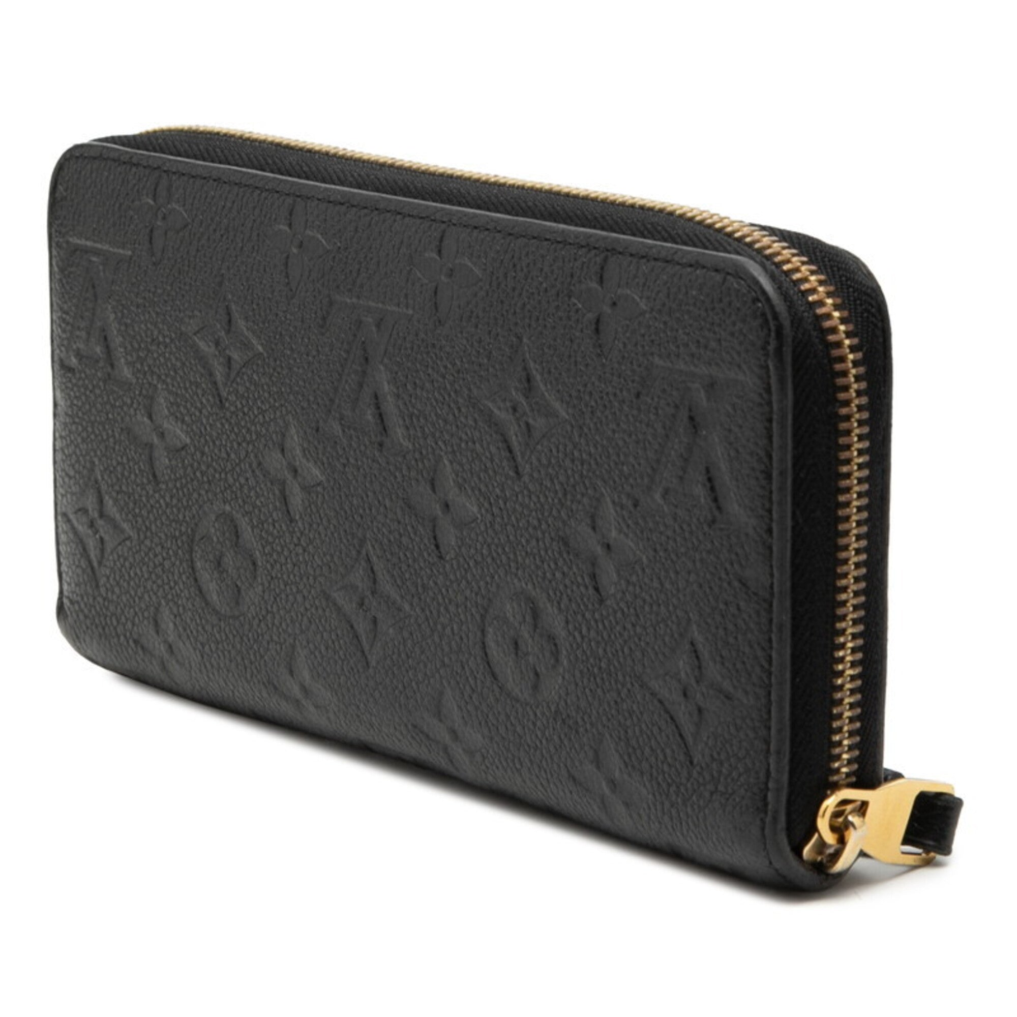 Louis Vuitton Monogram Empreinte Black Noir Leather Long Wallet (Bi-Fold) (Pre-Owned)