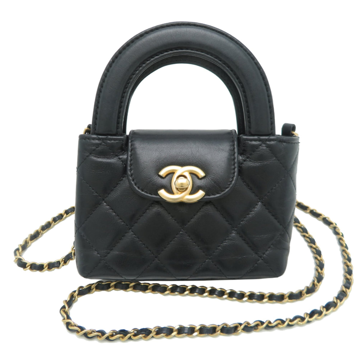Chanel Black Leather Shoulder Bag (Pre-Owned)