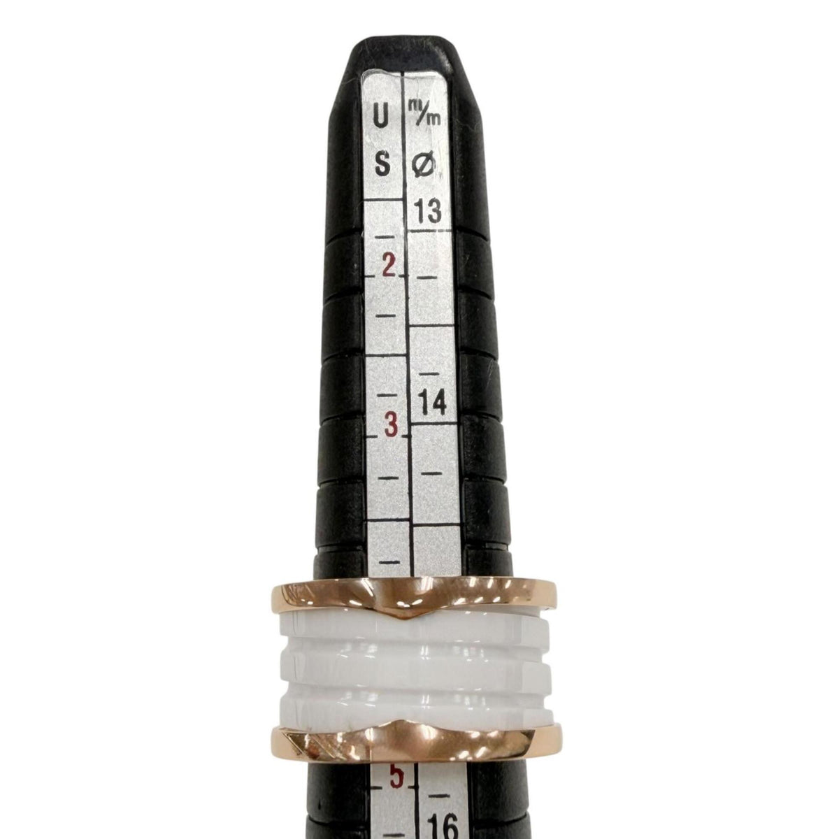 Bvlgari Pink Gold White Pink Gold (18K) Ceramic Band Ring (Pre-Owned)