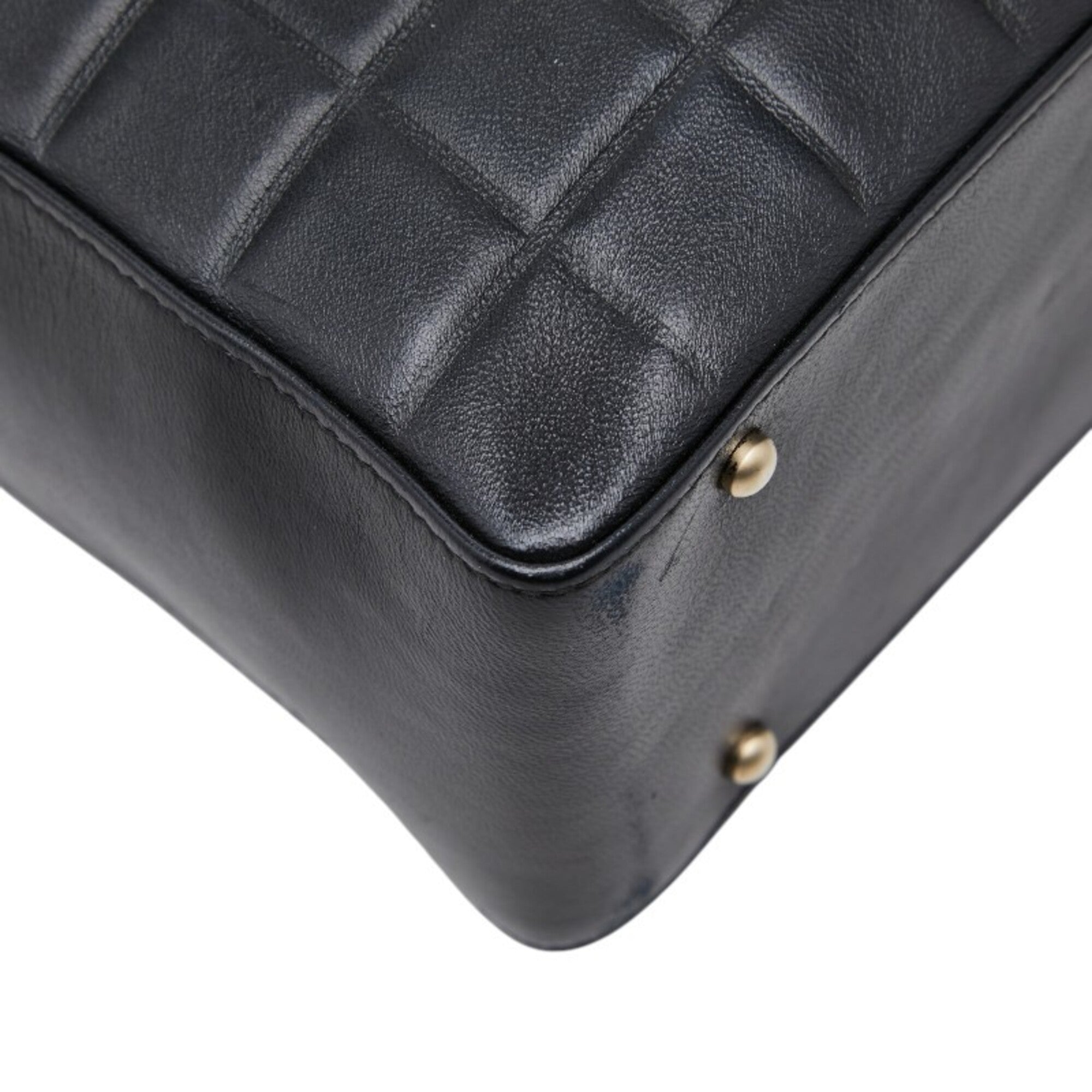 Chanel Black Leather Shoulder Bag Tote Bag (Pre-Owned)