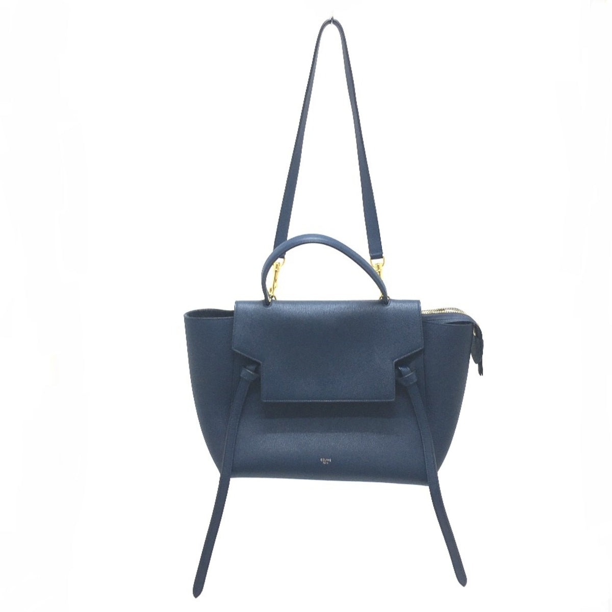 Celine Navy Leather Handbag (Pre-Owned)