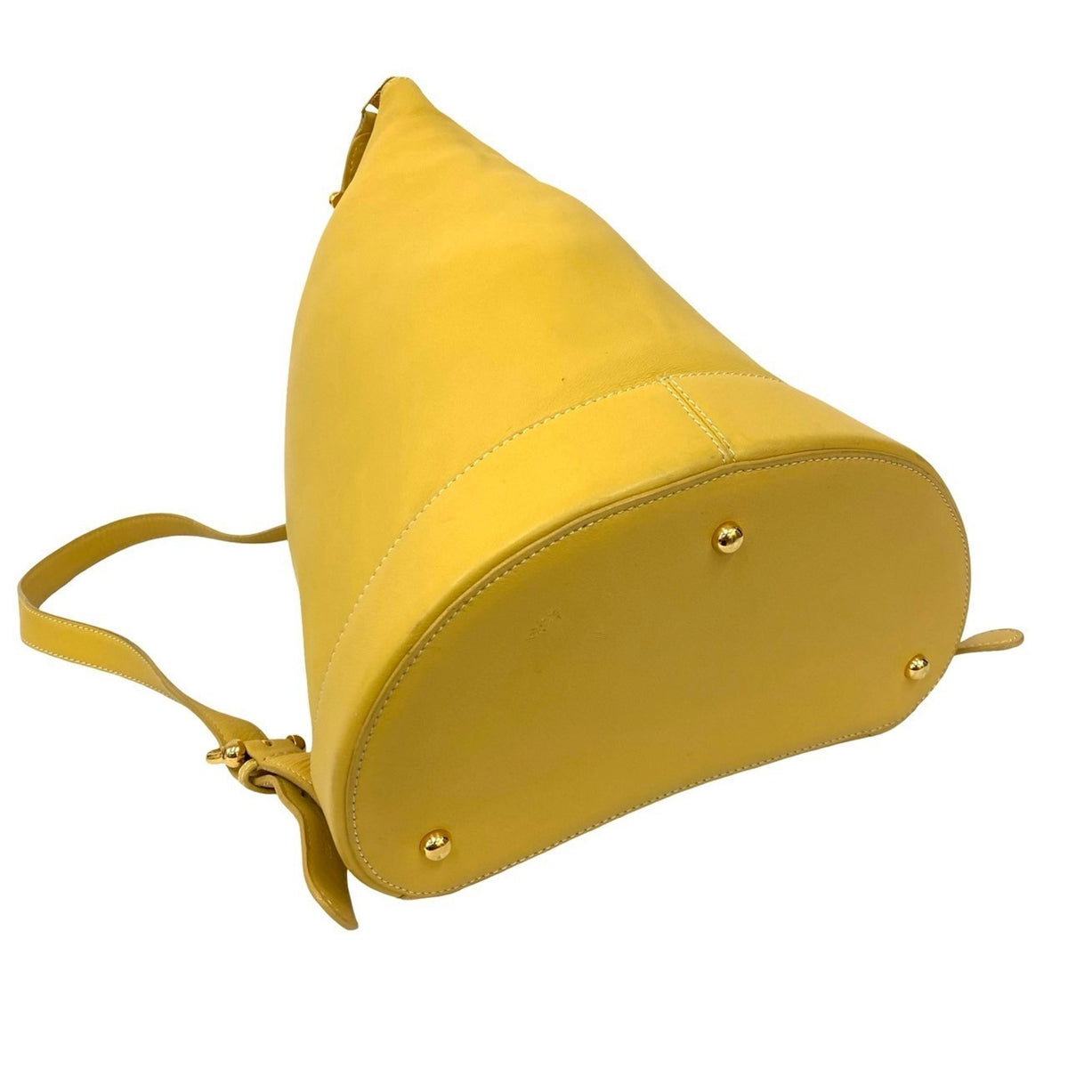 Loewe Yellow Leather Backpack Pouch (Pre-Owned)