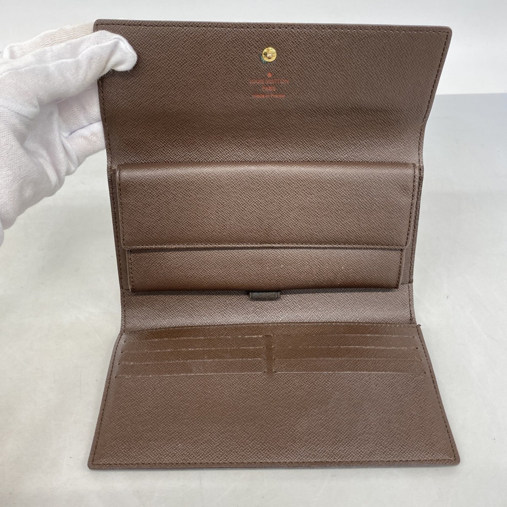 Louis Vuitton Ebene Long Wallet (Tri-Fold) (Pre-Owned)