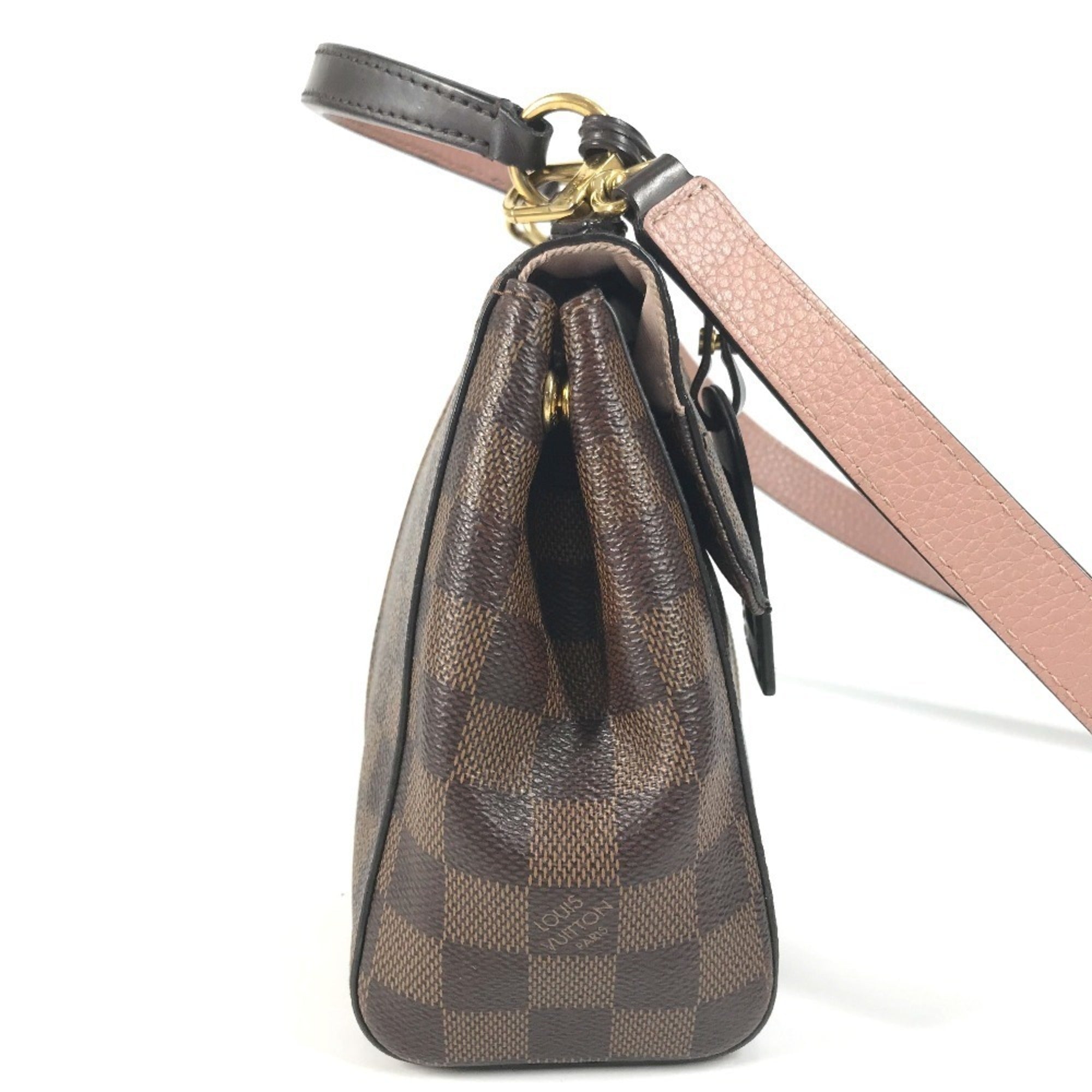 Louis Vuitton Damier Brown Pink Damier Canvas Handbag Shoulder Bag (Pre-Owned)