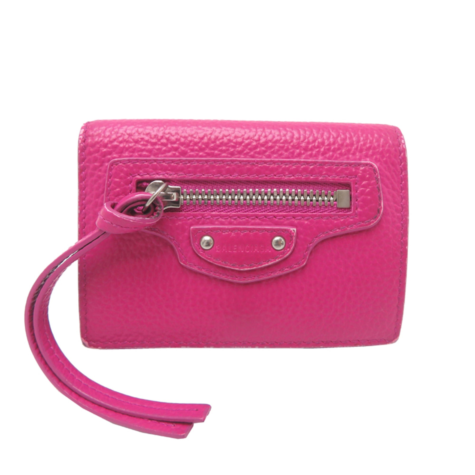 Balenciaga Pink Leather Wallet (Tri-Fold) (Pre-Owned)