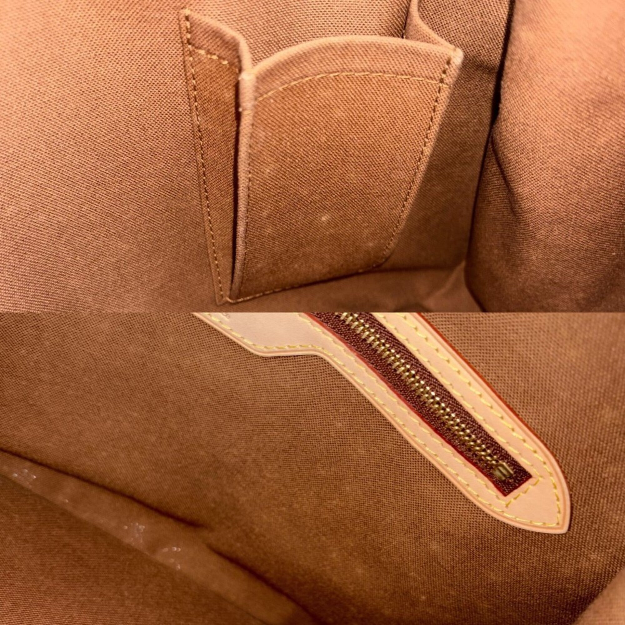 Louis Vuitton Brown Monogram Canvas Handbag Tote Bag (Pre-Owned)
