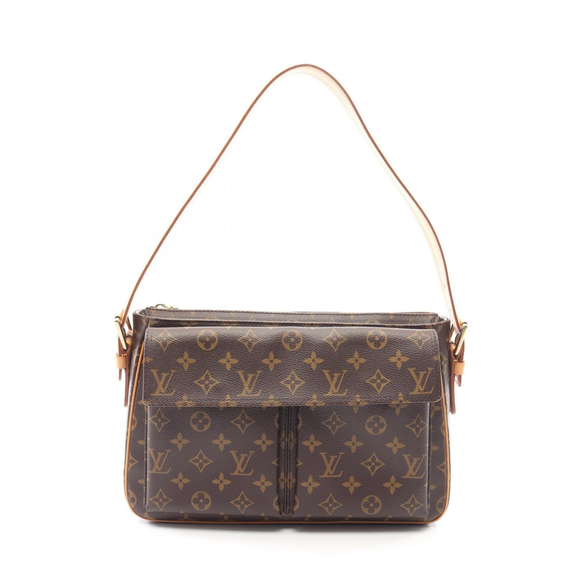 Louis Vuitton Brown Coated Canvas Monogram Pvc Leather Handbag Shoulder Bag (Pre-Owned)