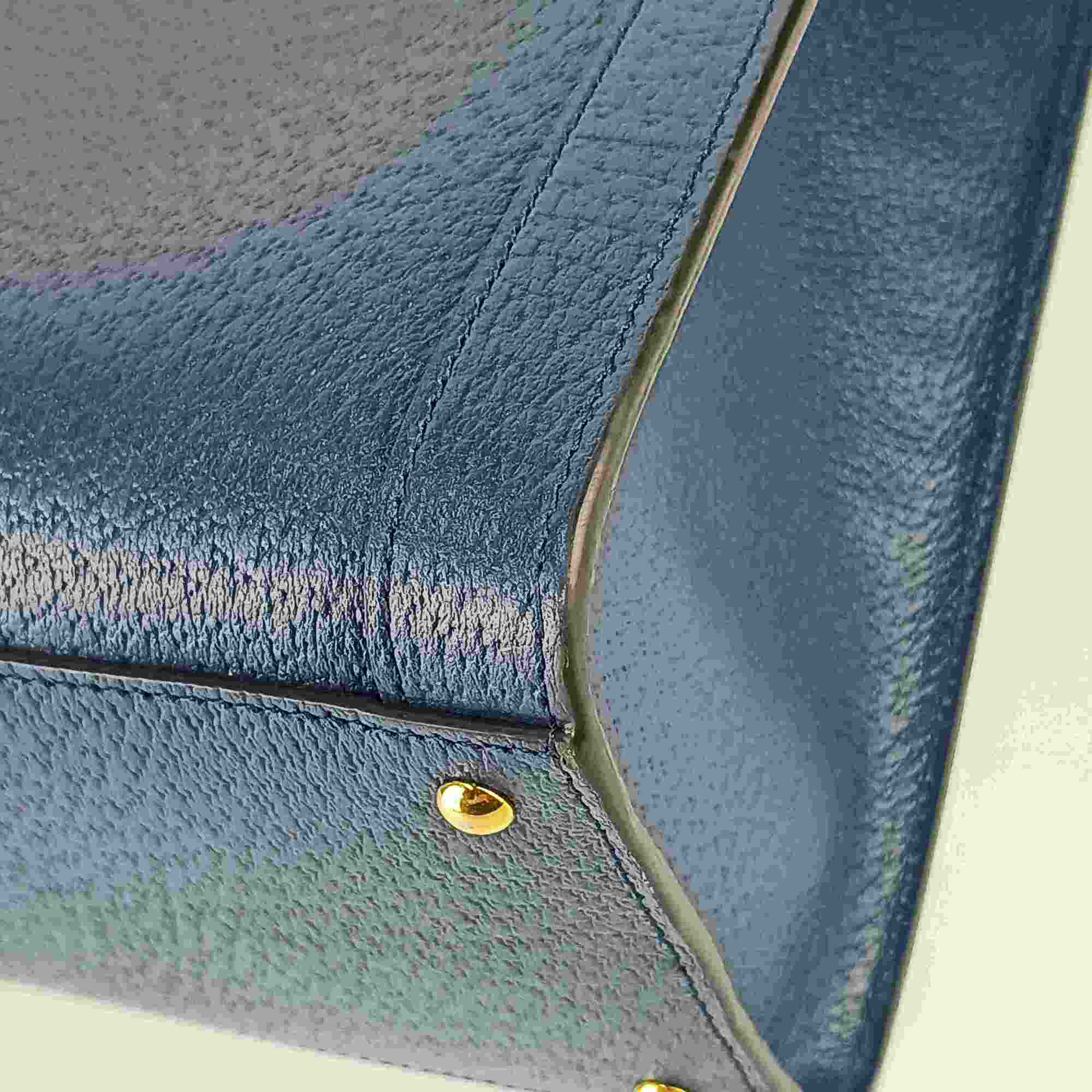 Gucci Royal Blue Leather Handbag Shoulder Bag Tote Bag (Pre-Owned)