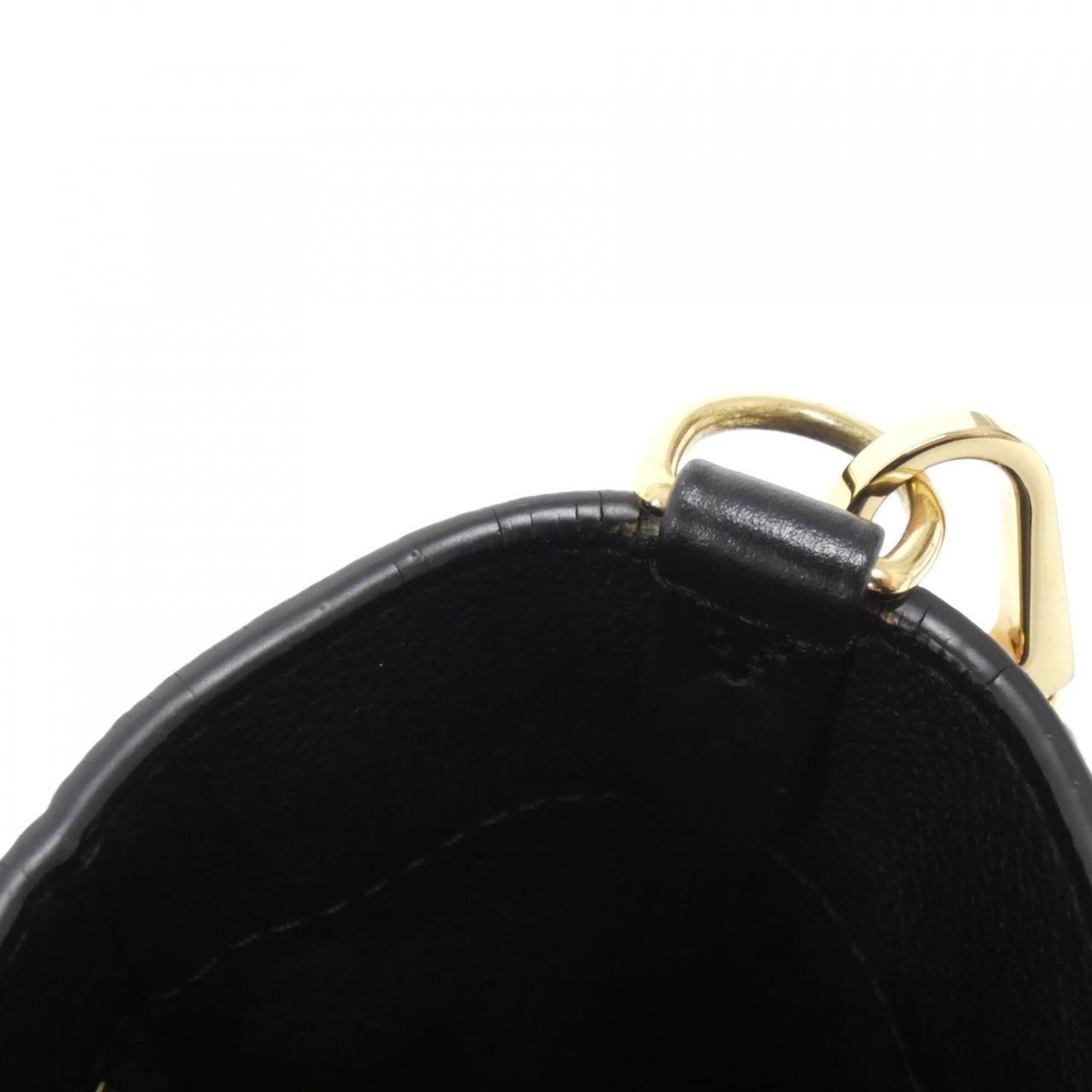 Louis Vuitton Black Leather Handbag (Pre-Owned)