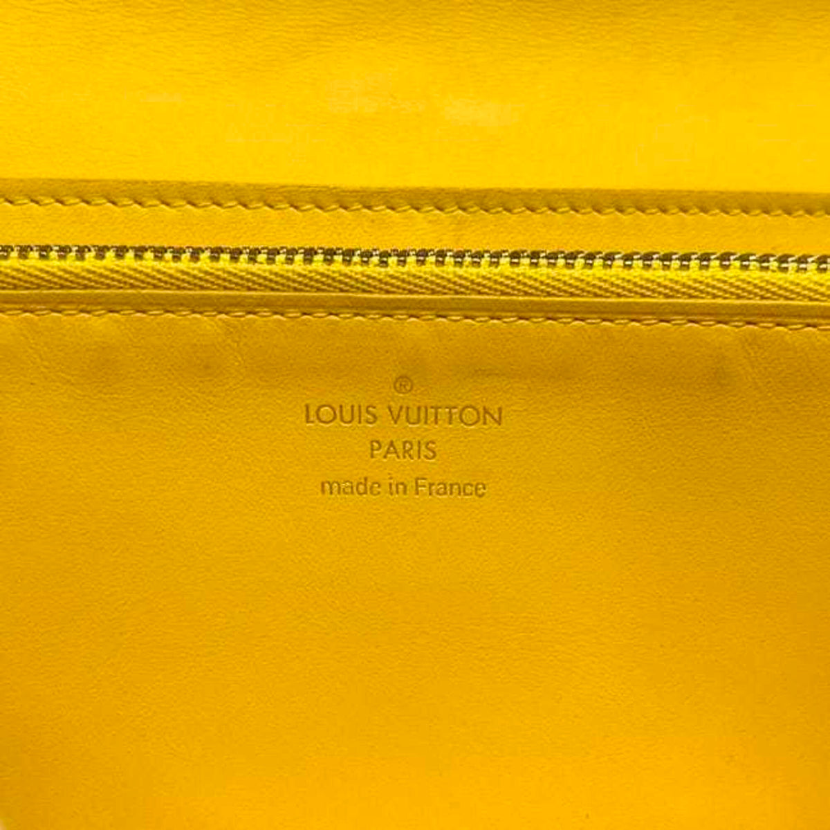 Louis Vuitton Beige Brown Yellow Canvas Leather Long Wallet (Bi-Fold) (Pre-Owned)