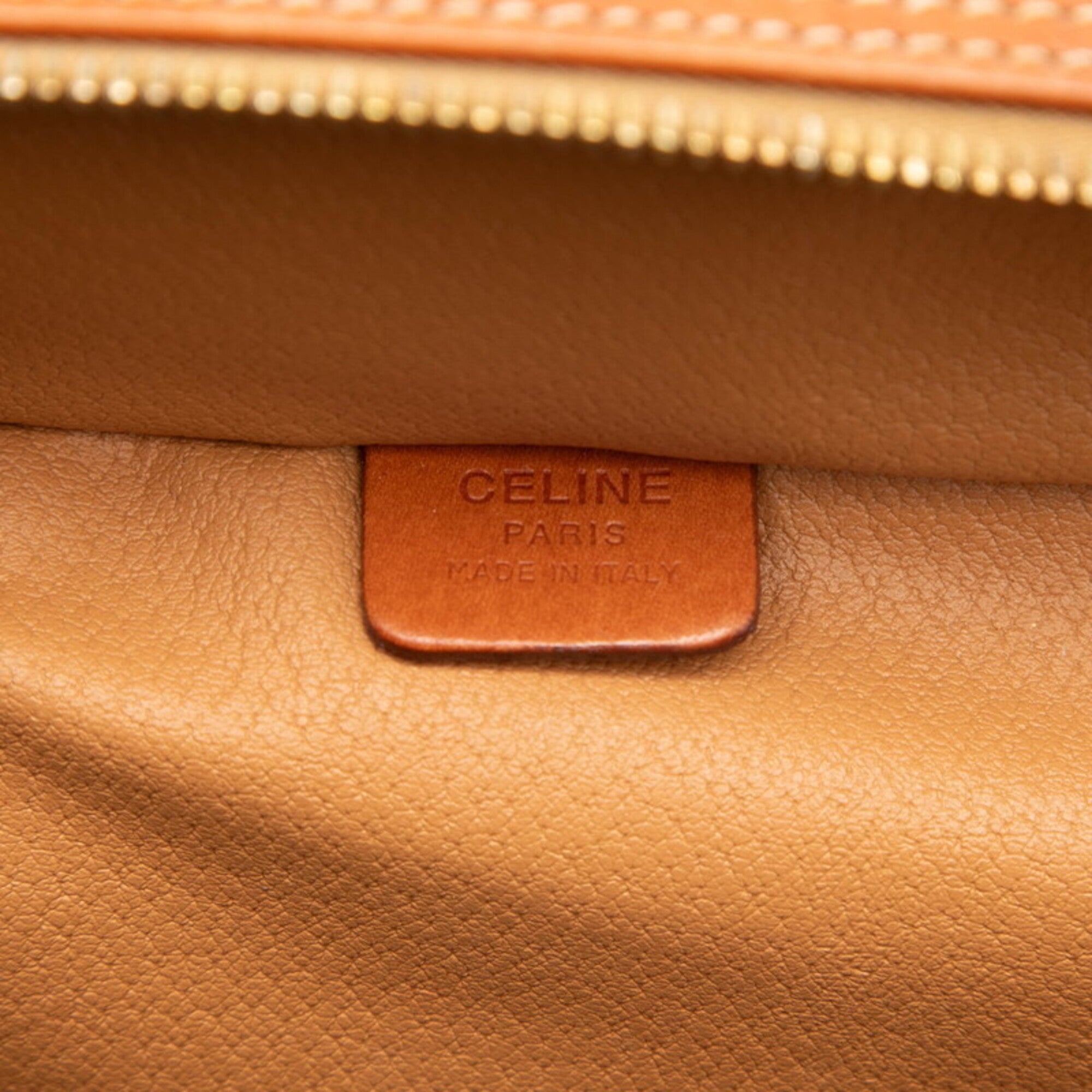 Celine Macadam Brown Pvc Leather Handbag Vanity Bag (Pre-Owned)