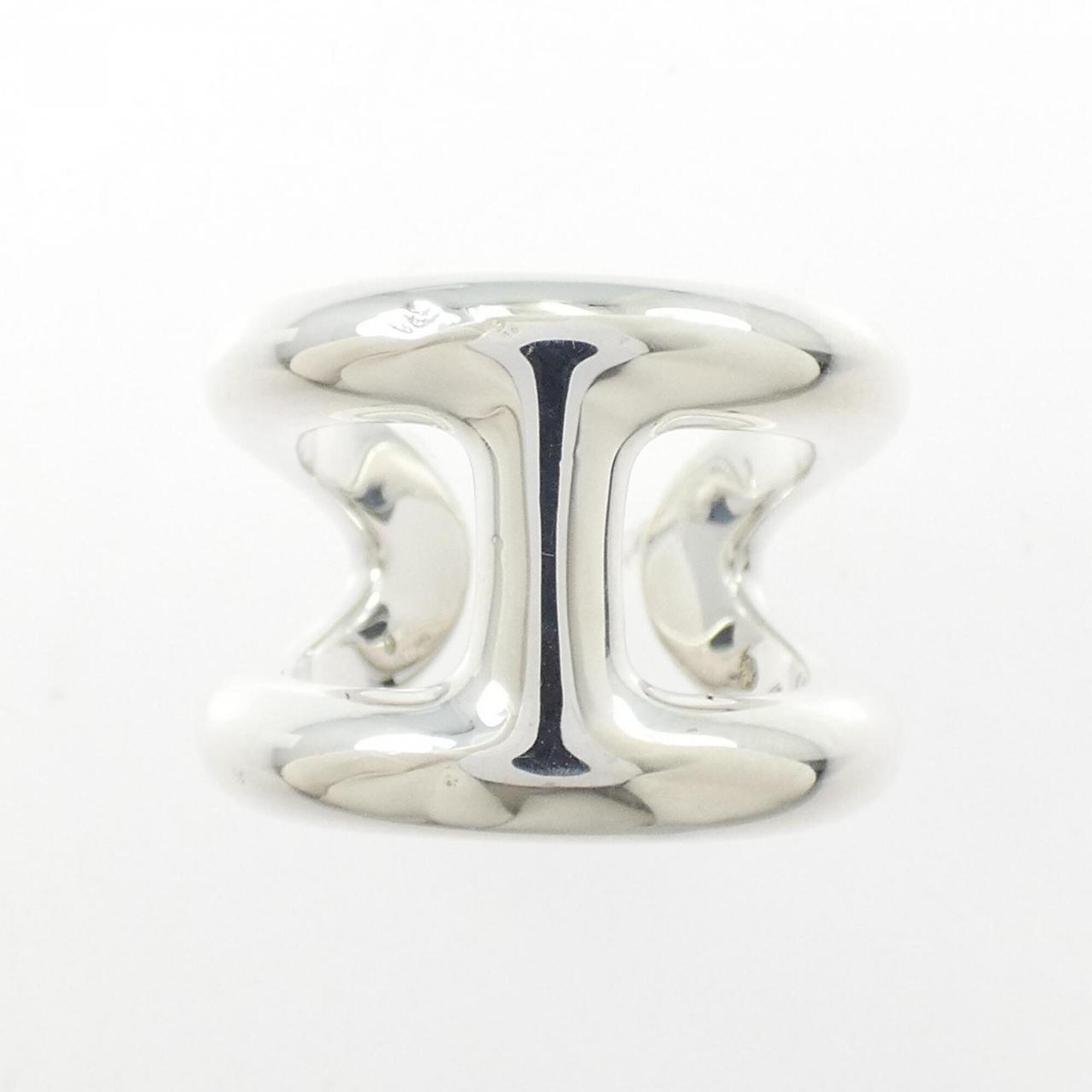 Hermes Silver 925 Band Ring (Pre-Owned)