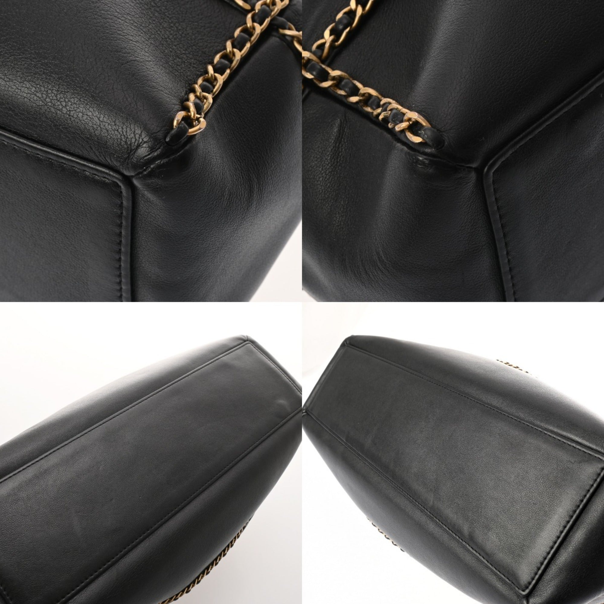 Chanel Matelasse Black Leather Handbag (Pre-Owned)