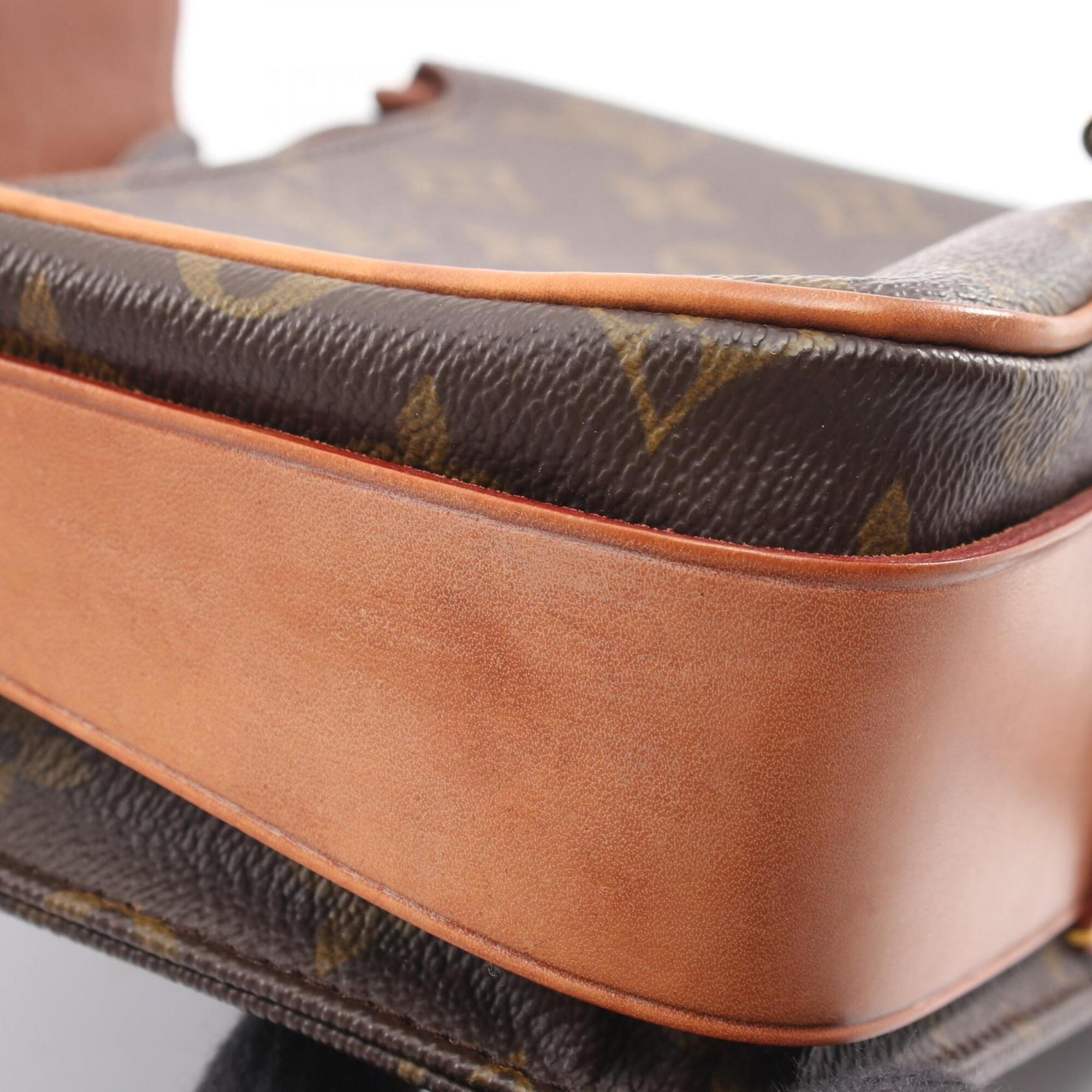 Louis Vuitton Brown Coated Canvas Pvc Monogram Leather Handbag Shoulder Bag (Pre-Owned)