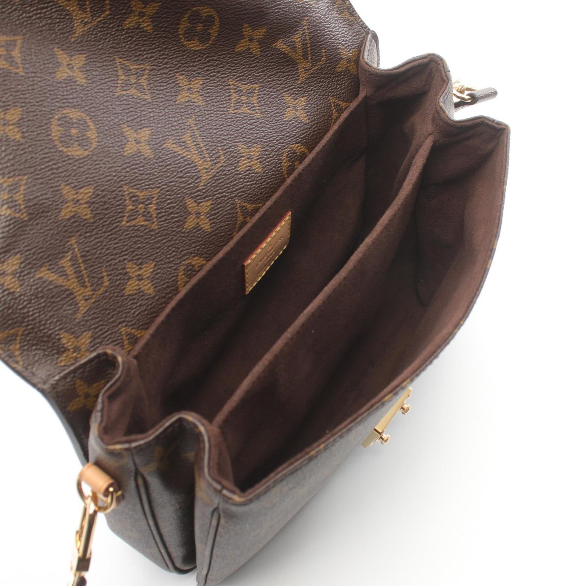Louis Vuitton Brown Coated Canvas Monogram Pvc Leather Handbag Pochette (Pre-Owned)