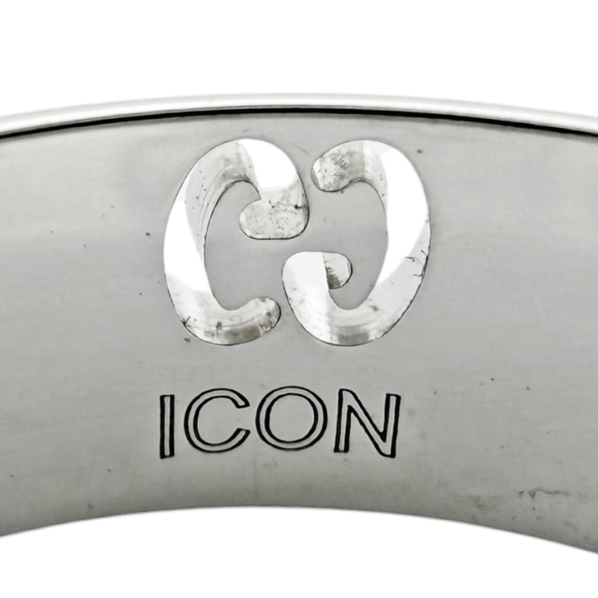 Gucci Icon Silver White Gold (18K) Band Ring (Pre-Owned)
