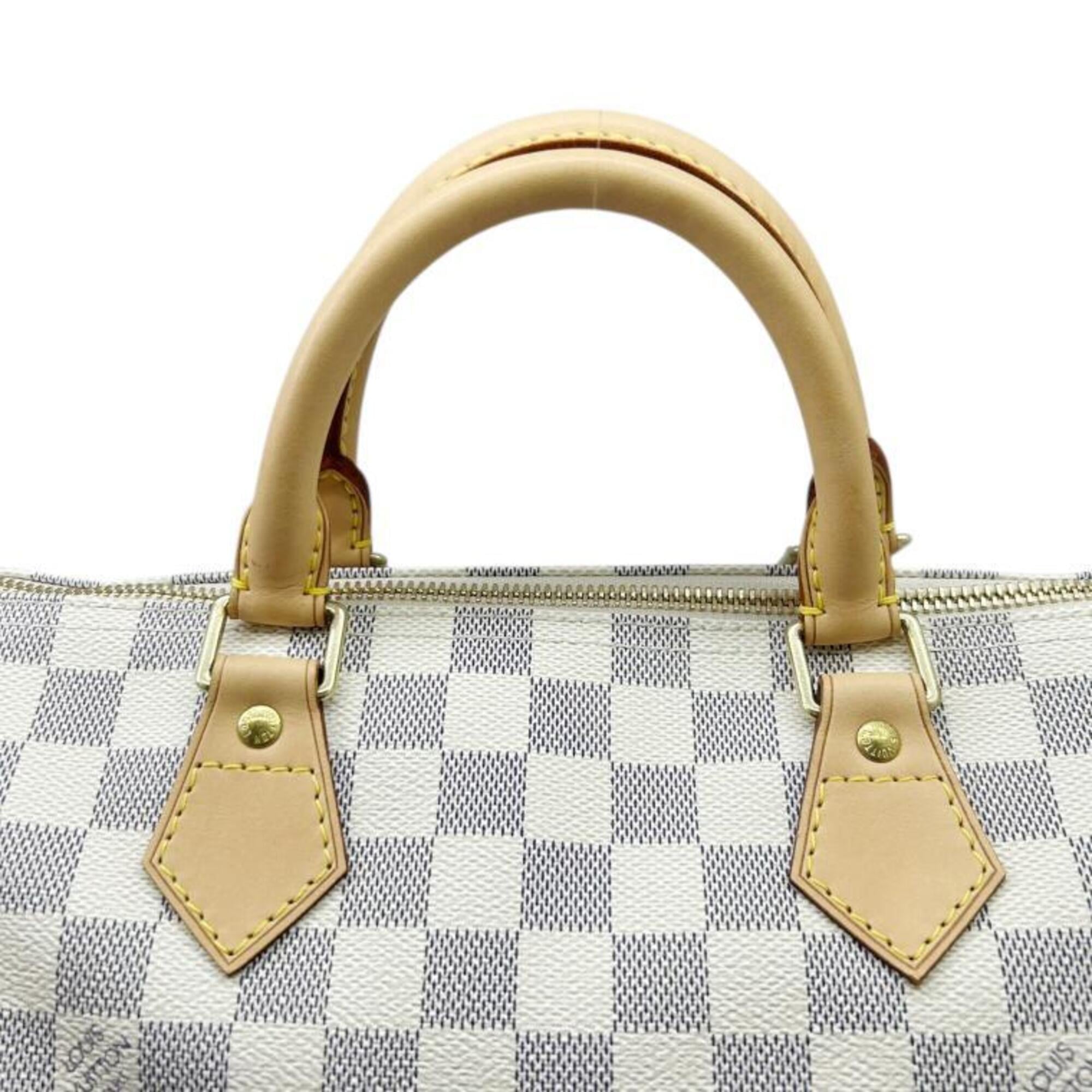 Louis Vuitton White Damier Azur Handbag (Pre-Owned)