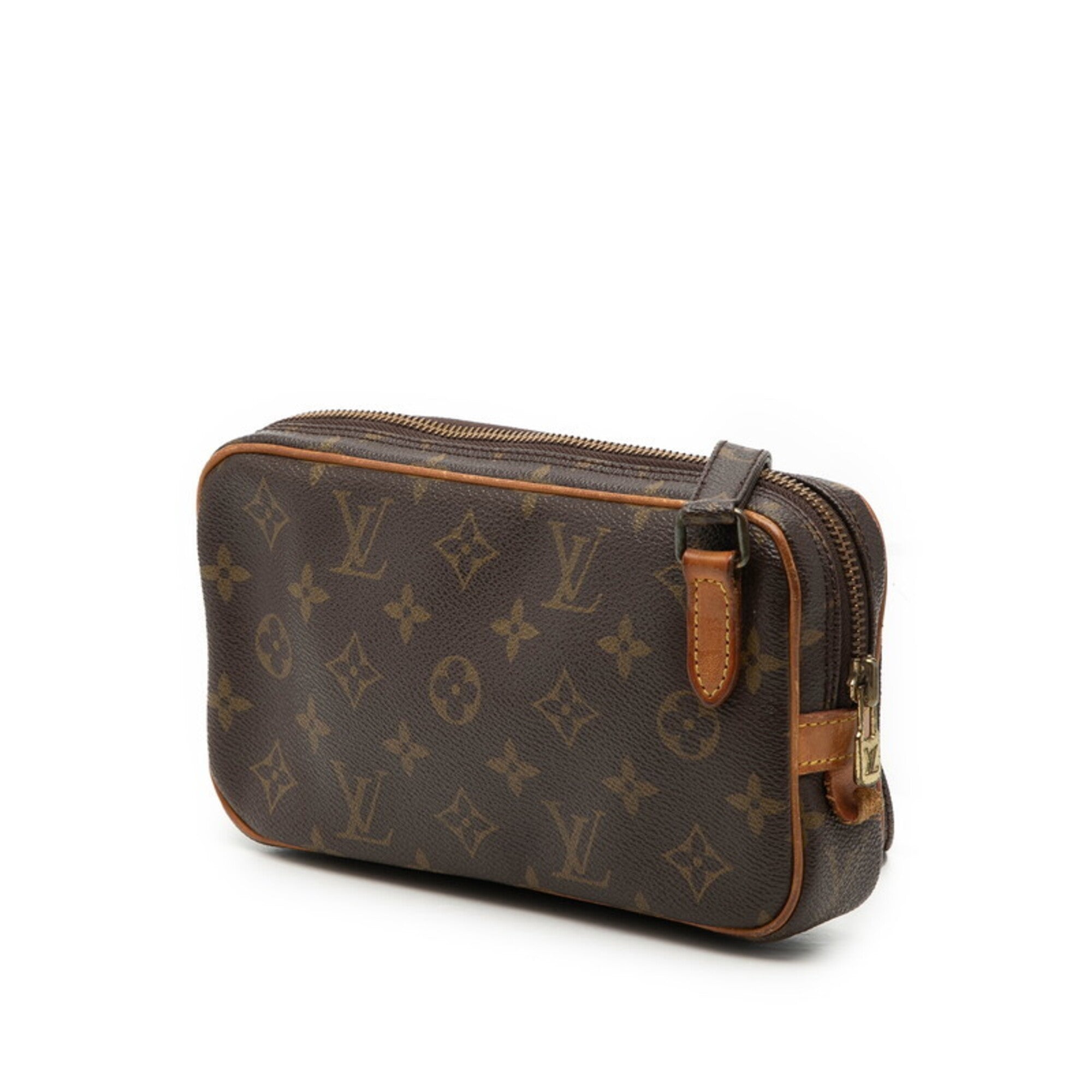 Louis Vuitton Brown Pvc Leather Pochette Shoulder Bag (Pre-Owned)