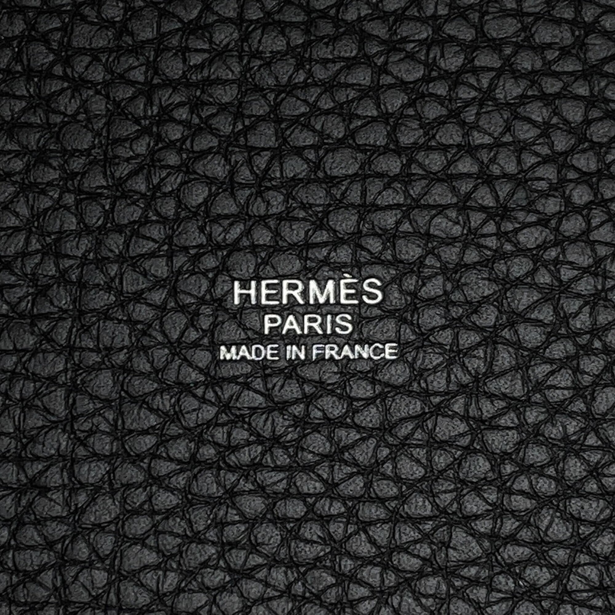 Hermes Picotin Black Taurillon Clemence Leather Handbag (Pre-Owned)
