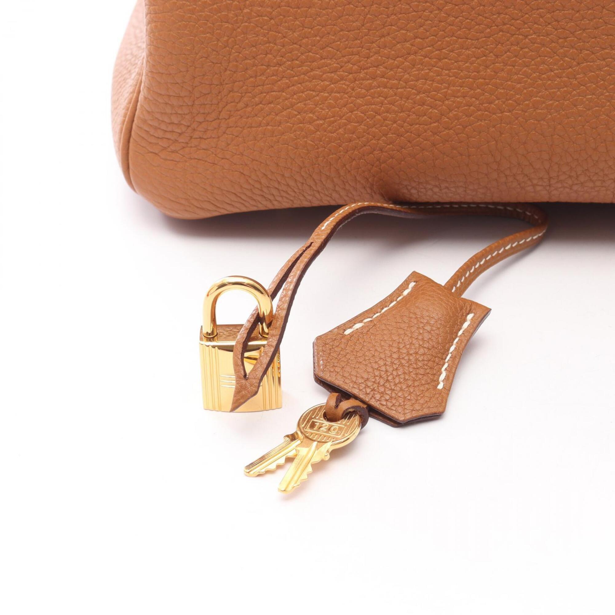 Hermes Brown Togo Leather Handbag (Pre-Owned)