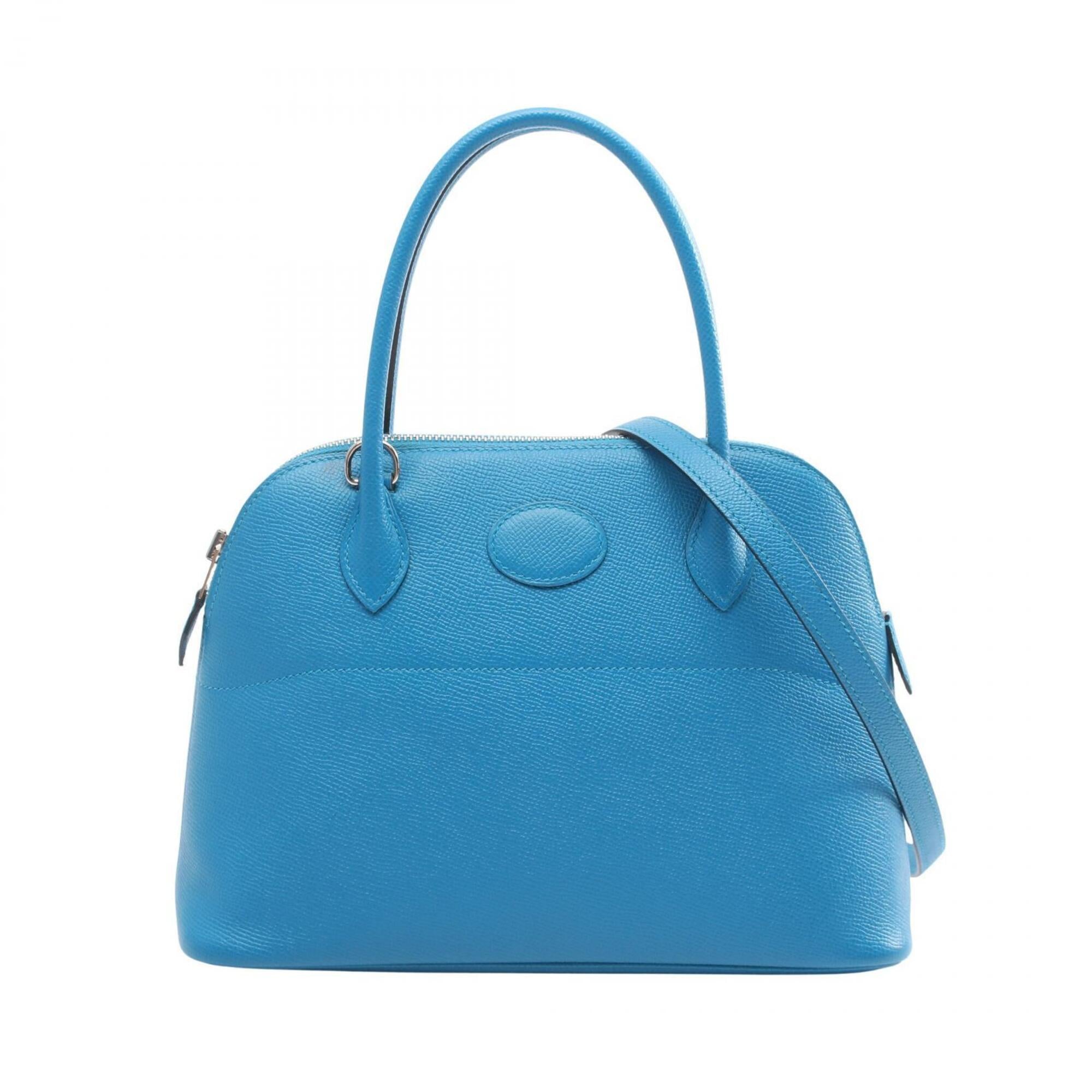 Hermes Blue Epsom Leather Handbag (Pre-Owned)