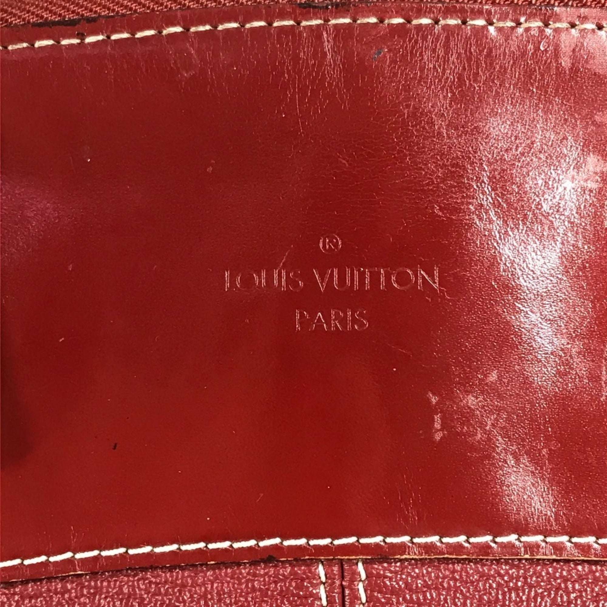 Louis Vuitton Red Color Tanami Suhali Leather Handbag Tote Bag (Pre-Owned)