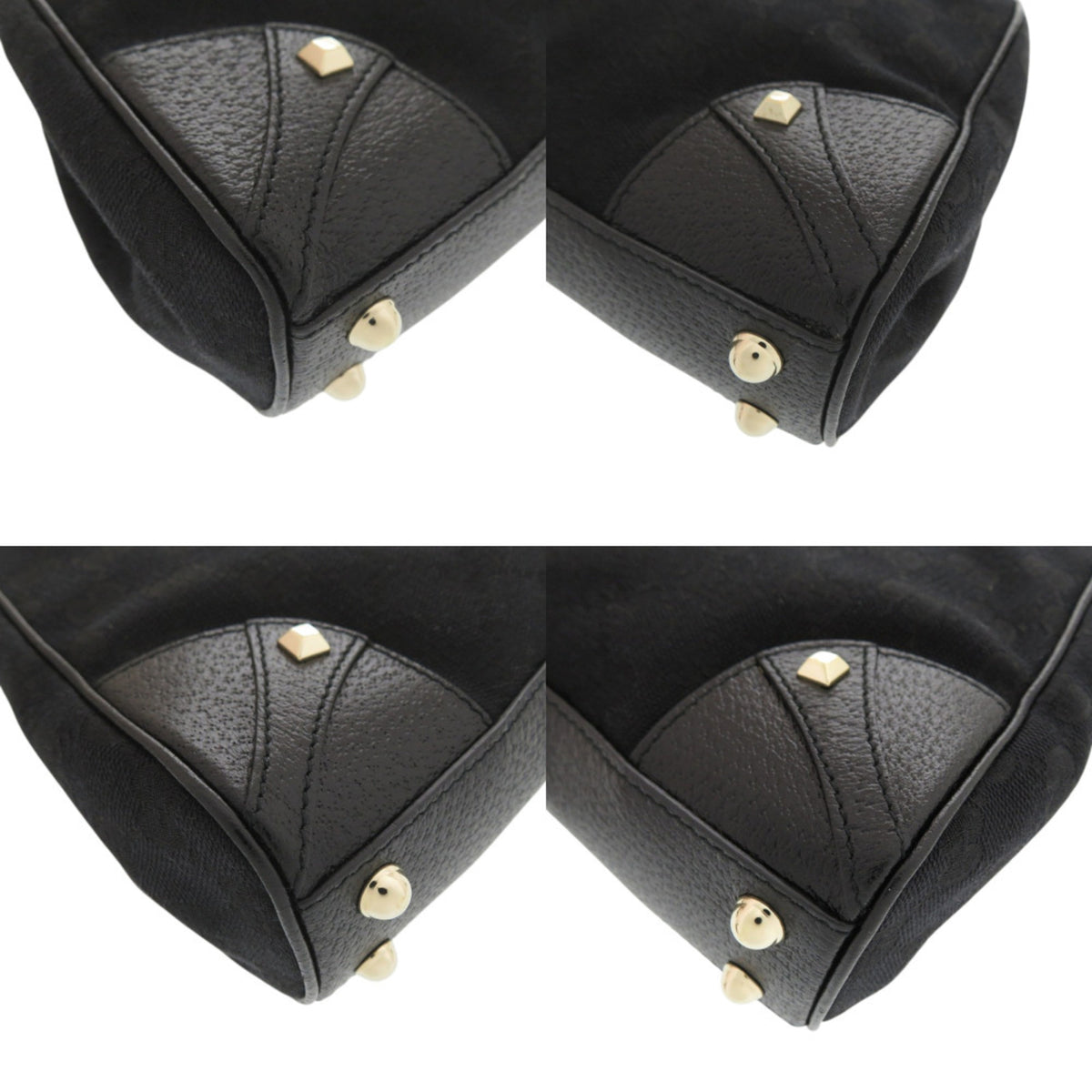 Gucci Black Canvas Cotton Canvas Handbag (Pre-Owned)