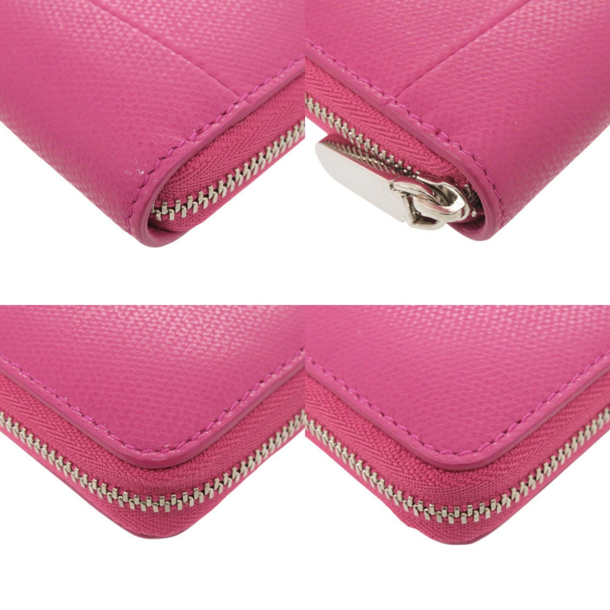 Tiffany Pink Leather Long Wallet (Bi-Fold) (Pre-Owned)
