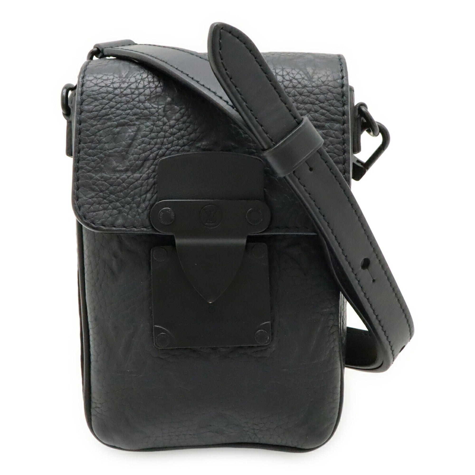 Louis Vuitton Black Noir Leather Shoulder Bag (Pre-Owned)
