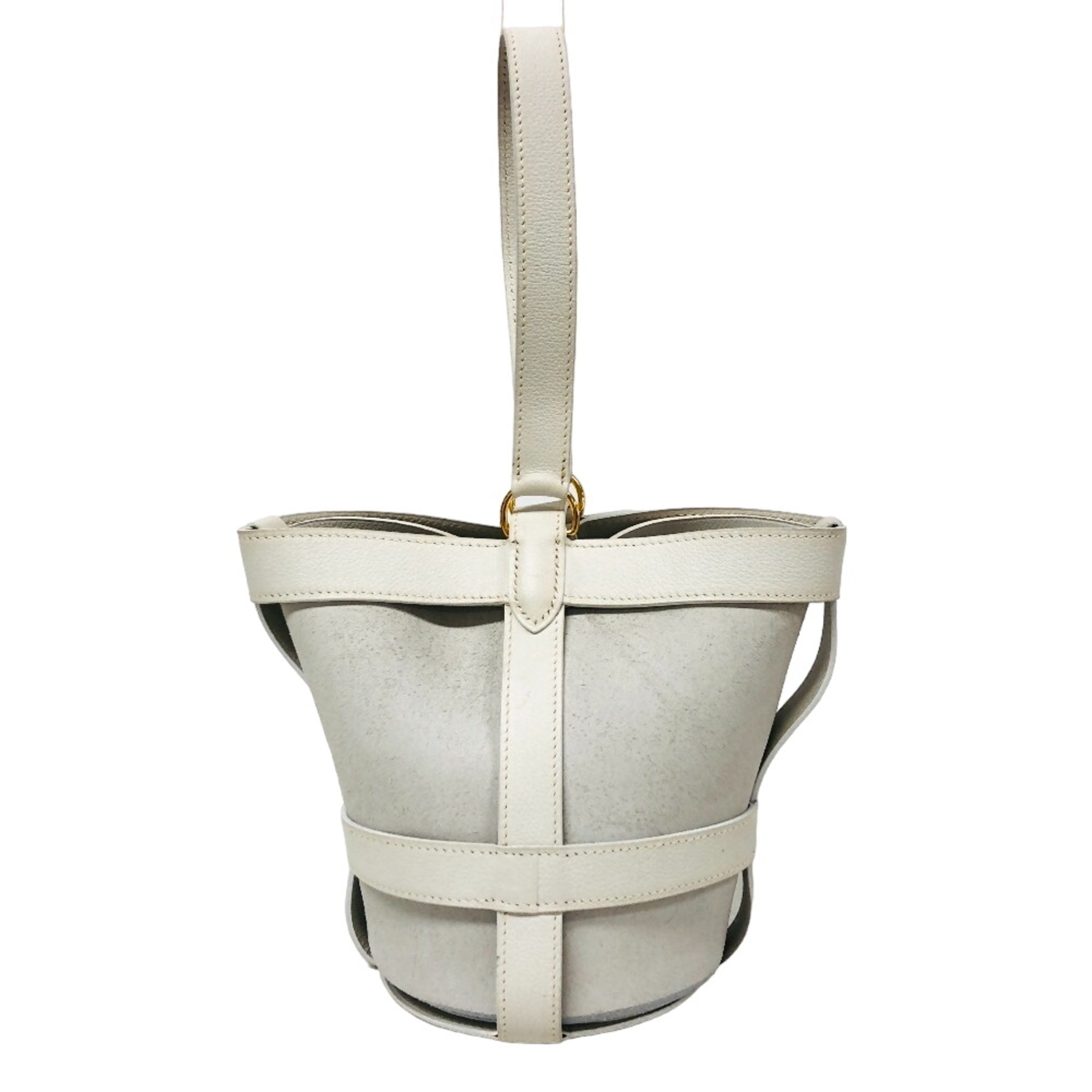 Hermes White Leather Handbag (Pre-Owned)