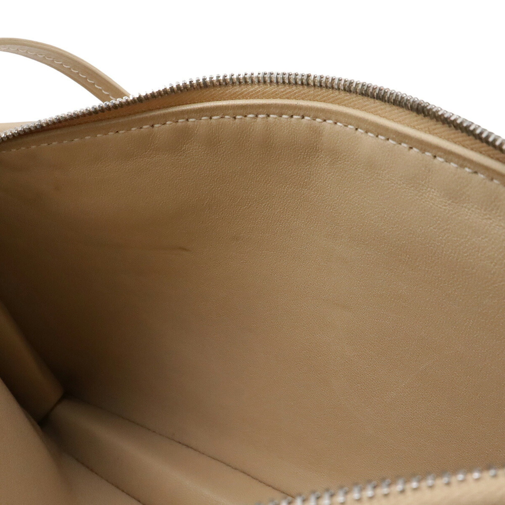 Hermes Beige Leather Shoulder Bag Tote Bag (Pre-Owned)