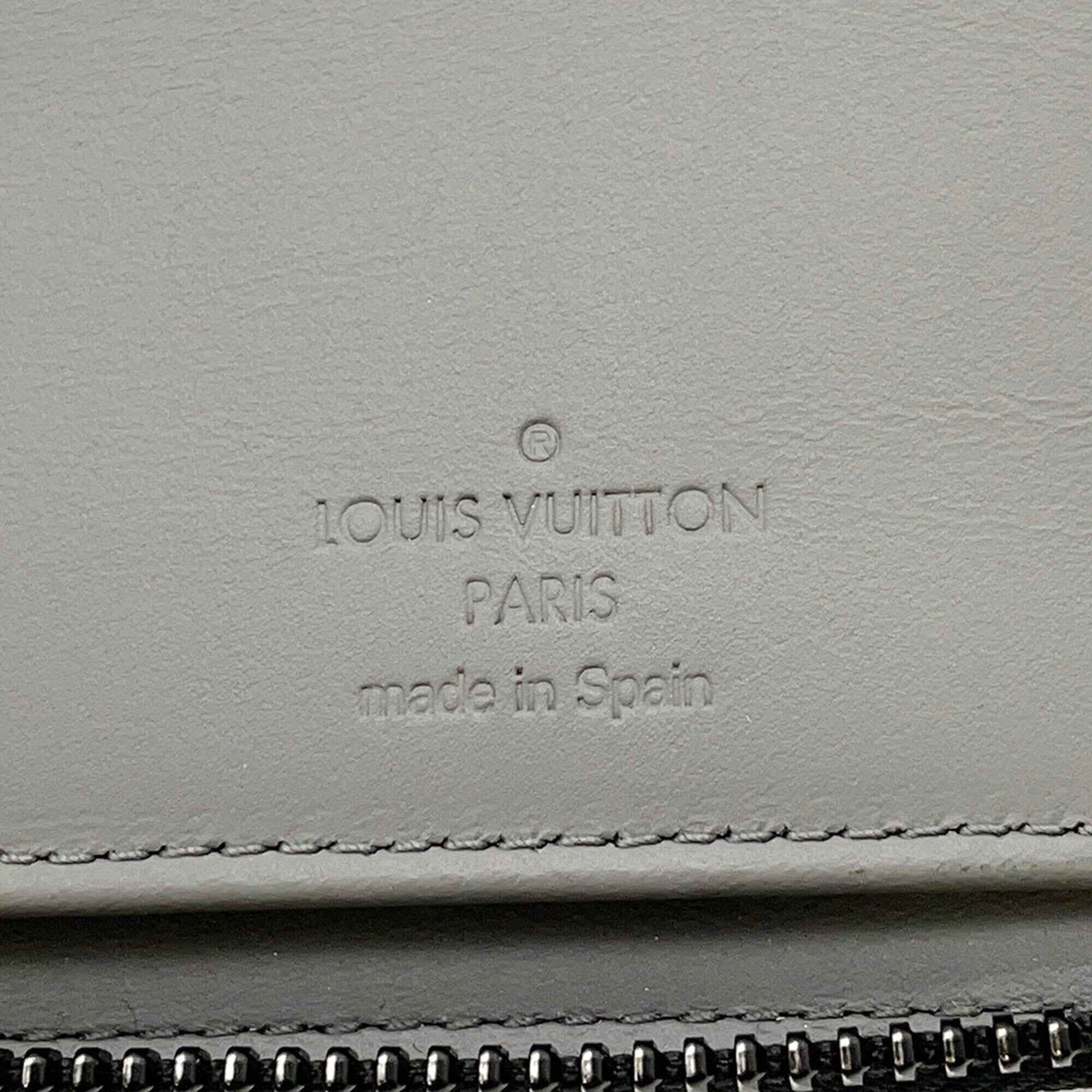 Louis Vuitton Monogram Shadow Black Gray Noir Monogram Shadow Long Wallet (Bi-Fold) (Pre-Owned)