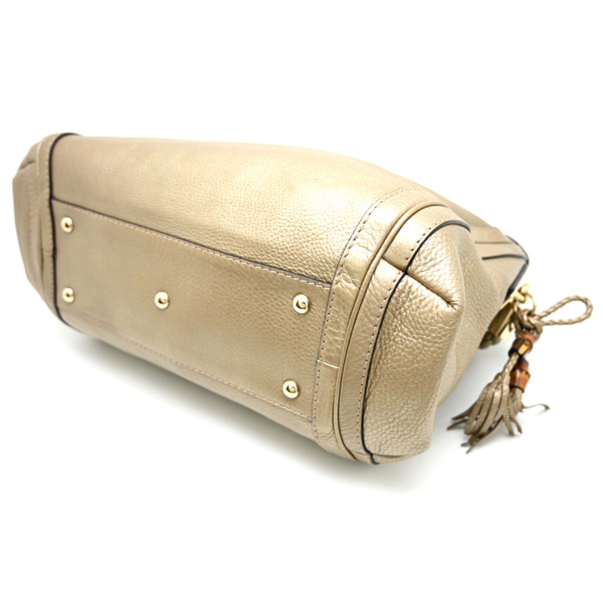 Gucci Gold Leather Shoulder Bag (Pre-Owned)