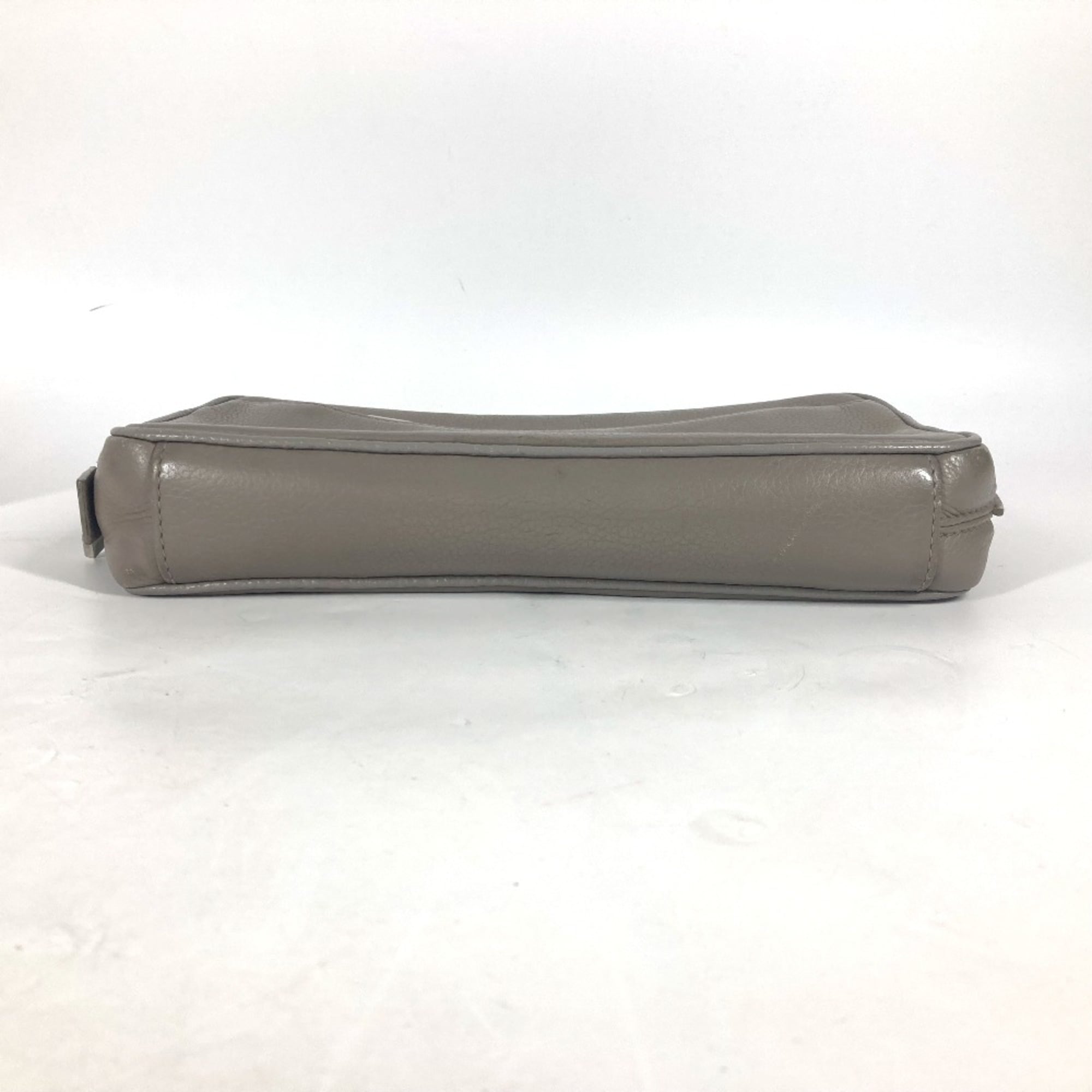 Christian Dior Gray Leather Clutch Bag (Pre-Owned)