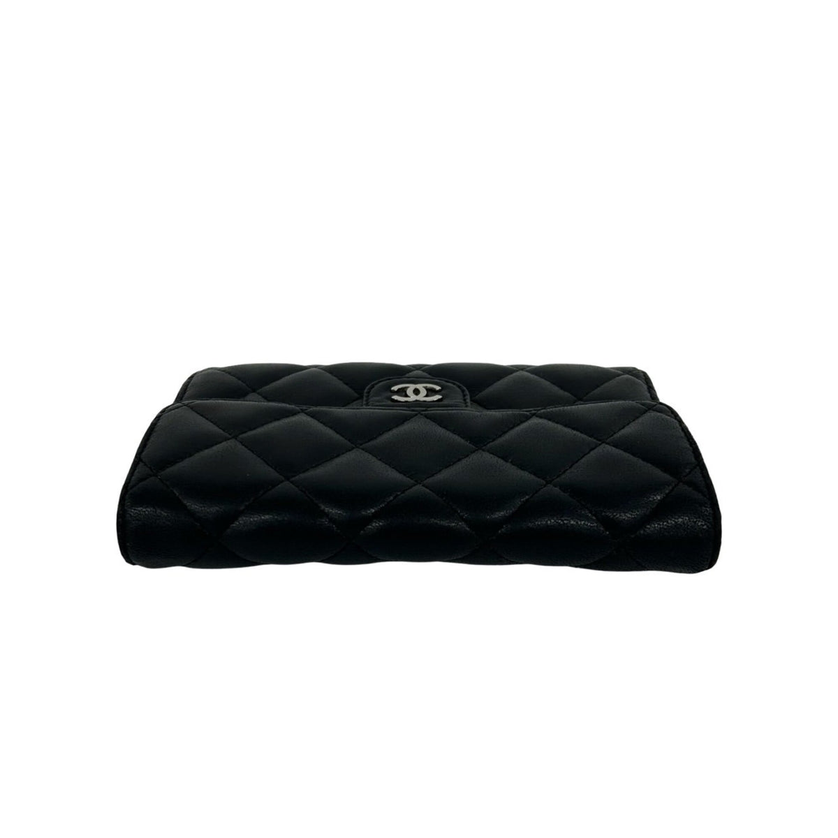 Chanel Black Leather Wallet (Bi-Fold) (Pre-Owned)