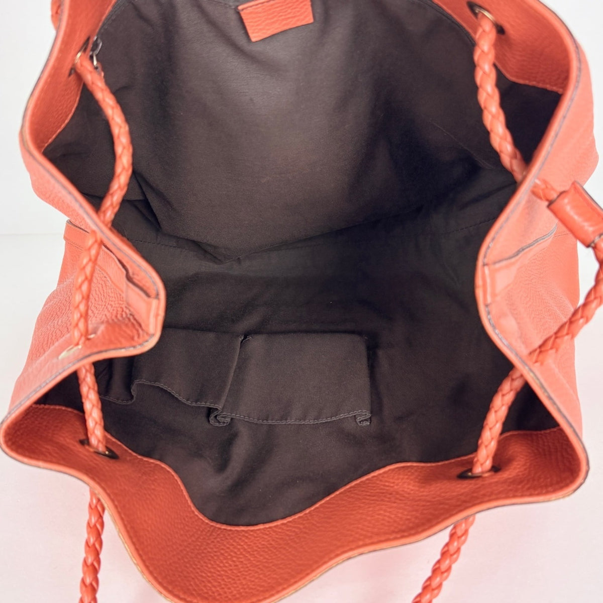 Gucci Red Color Leather Tote Bag (Pre-Owned)