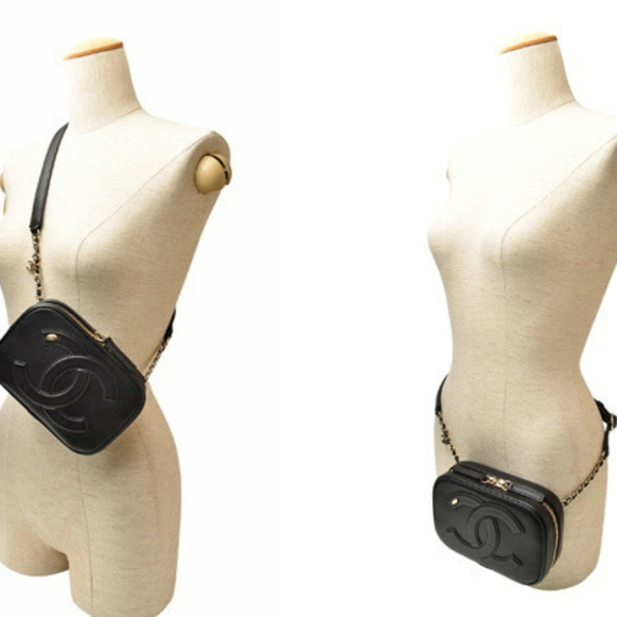 Chanel Black Leather Shoulder Bag (Pre-Owned)