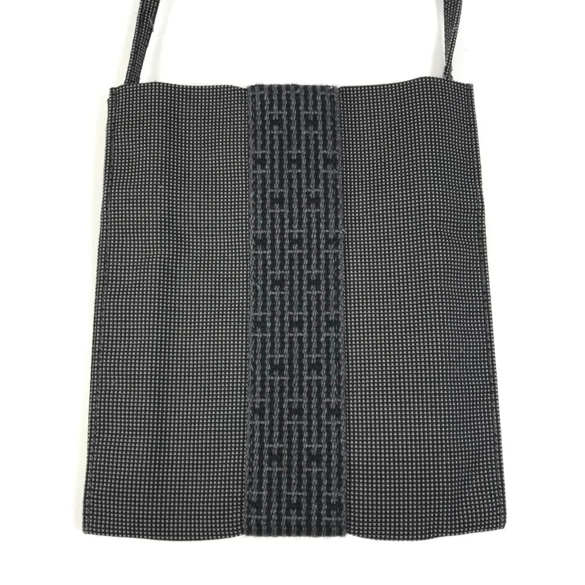 Hermes Gray Polyamide Polyester Pochette Shoulder Bag (Pre-Owned)