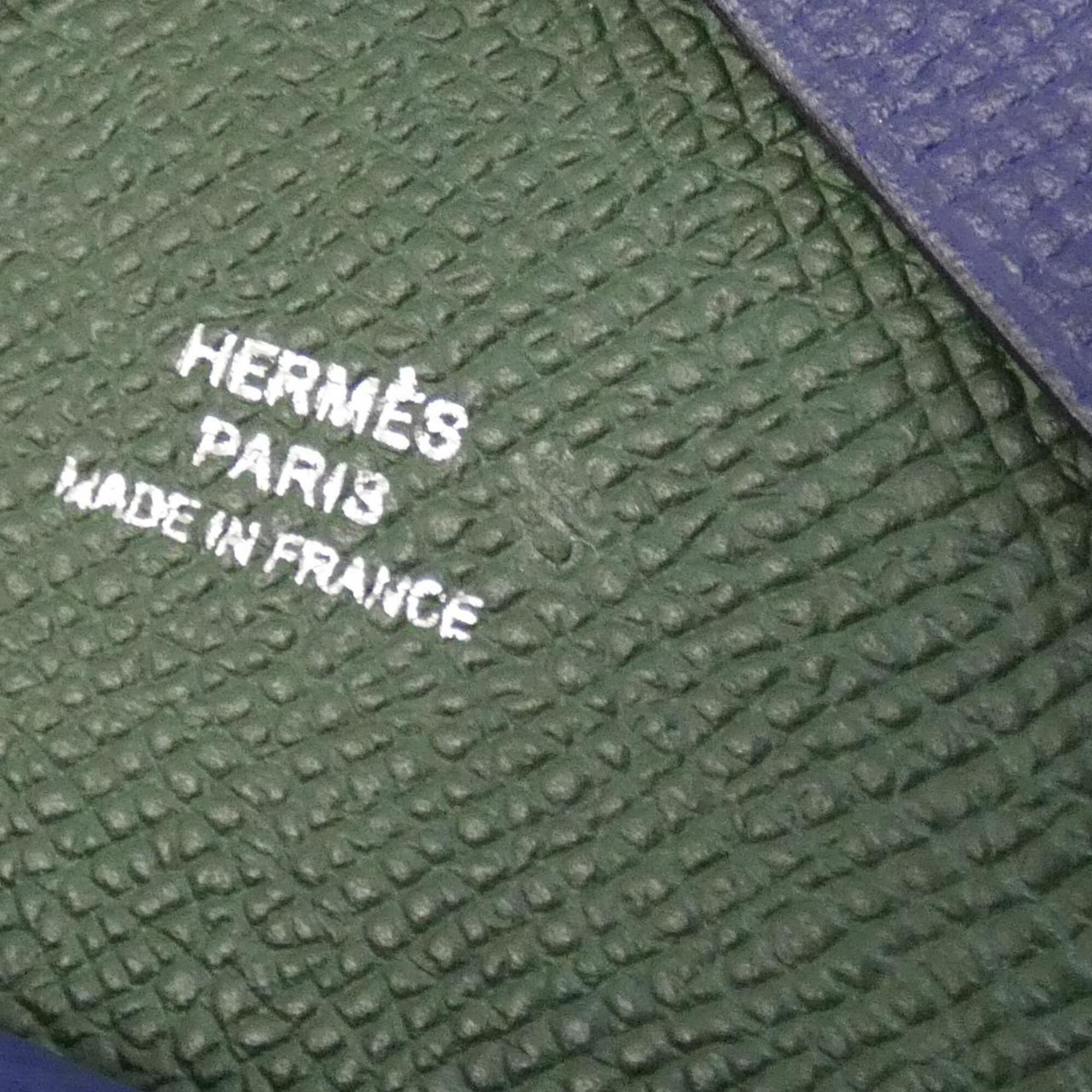 Hermes Bleu Saphir Epsom Leather Coin Purse/Coin Case (Pre-Owned)