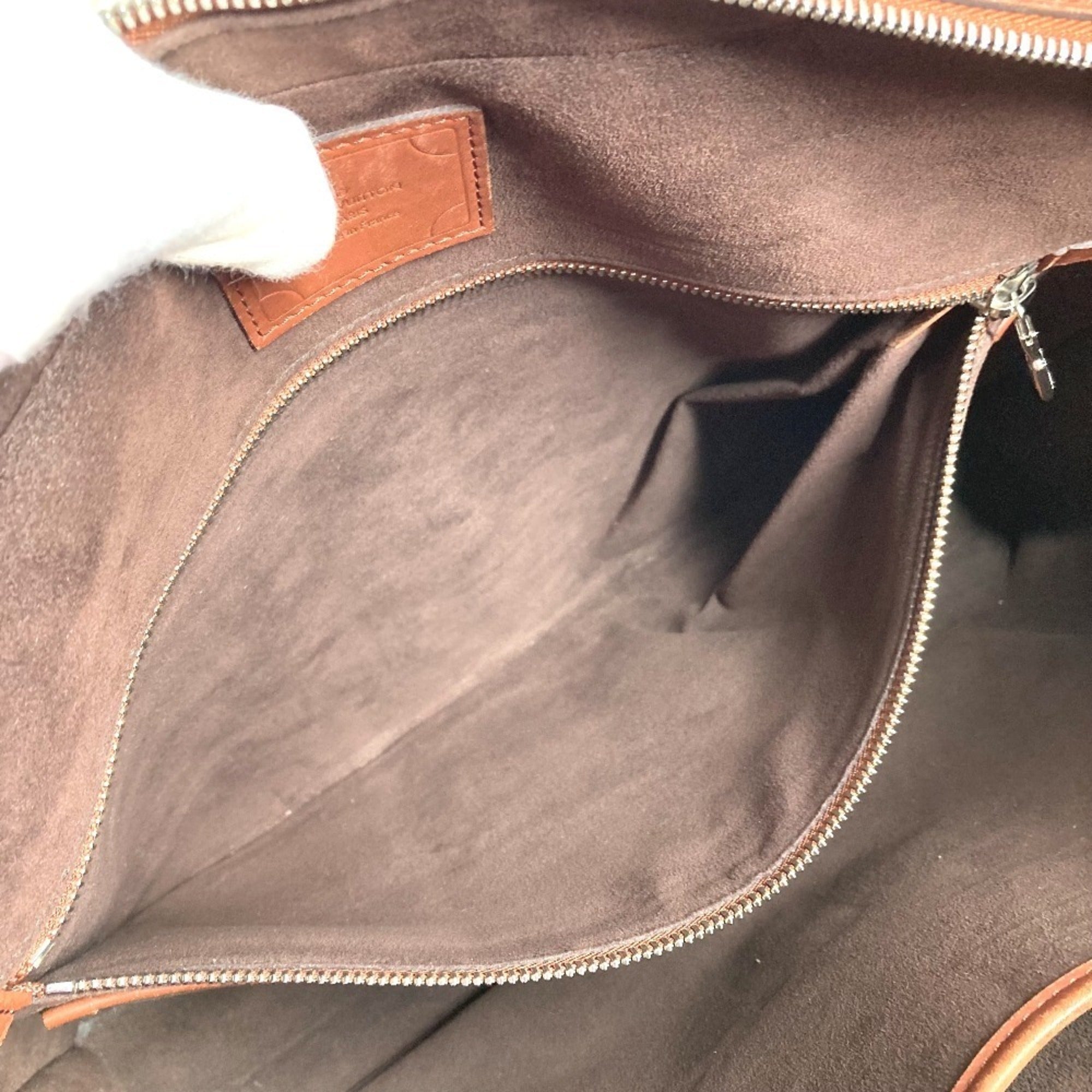 Louis Vuitton Brown Leather Handbag Tote Bag (Pre-Owned)