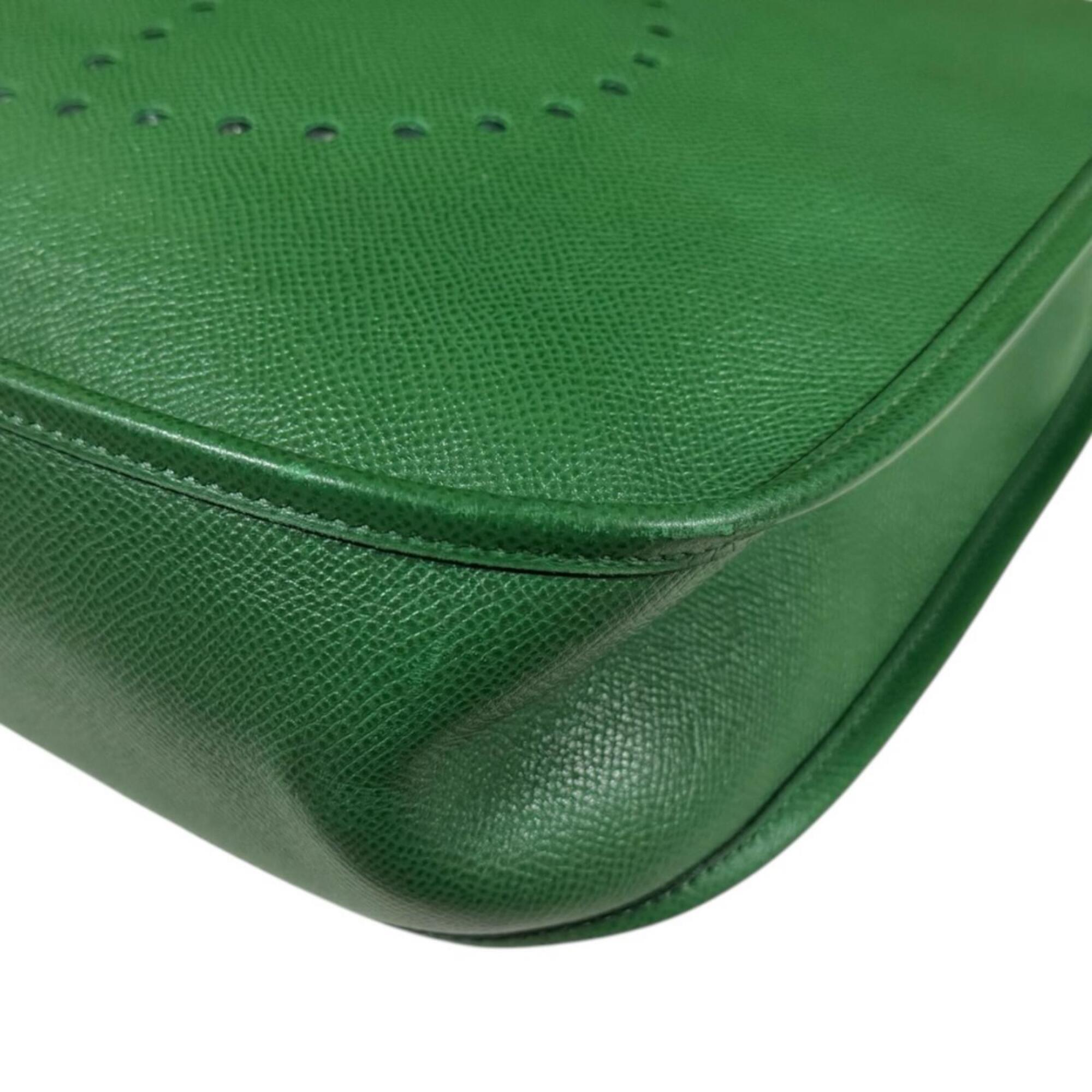 Hermes Green Courchevel Leather Shoulder Bag (Pre-Owned)