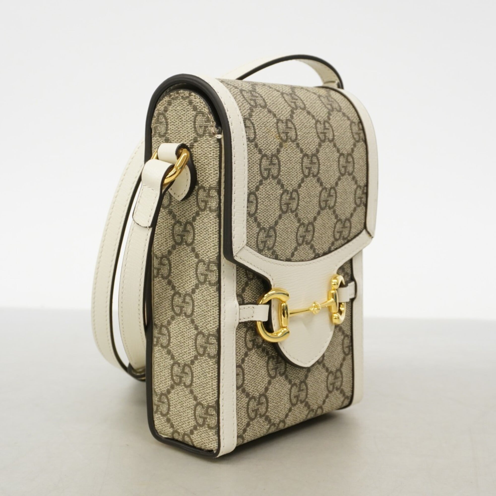 Gucci Brown White Pvc Shoulder Bag (Pre-Owned)