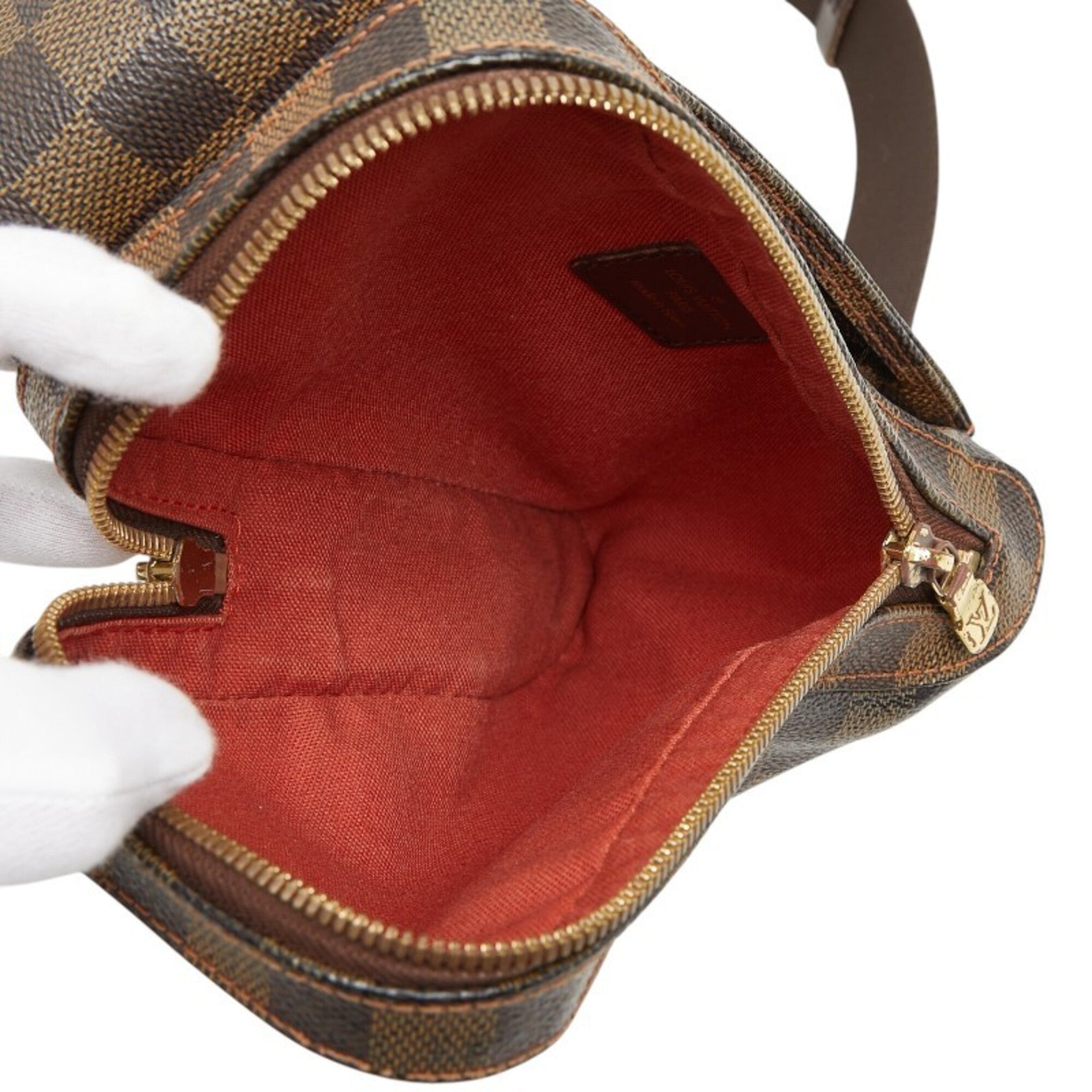 Louis Vuitton Damier Brown Pvc Leather Sling Bag (Pre-Owned)
