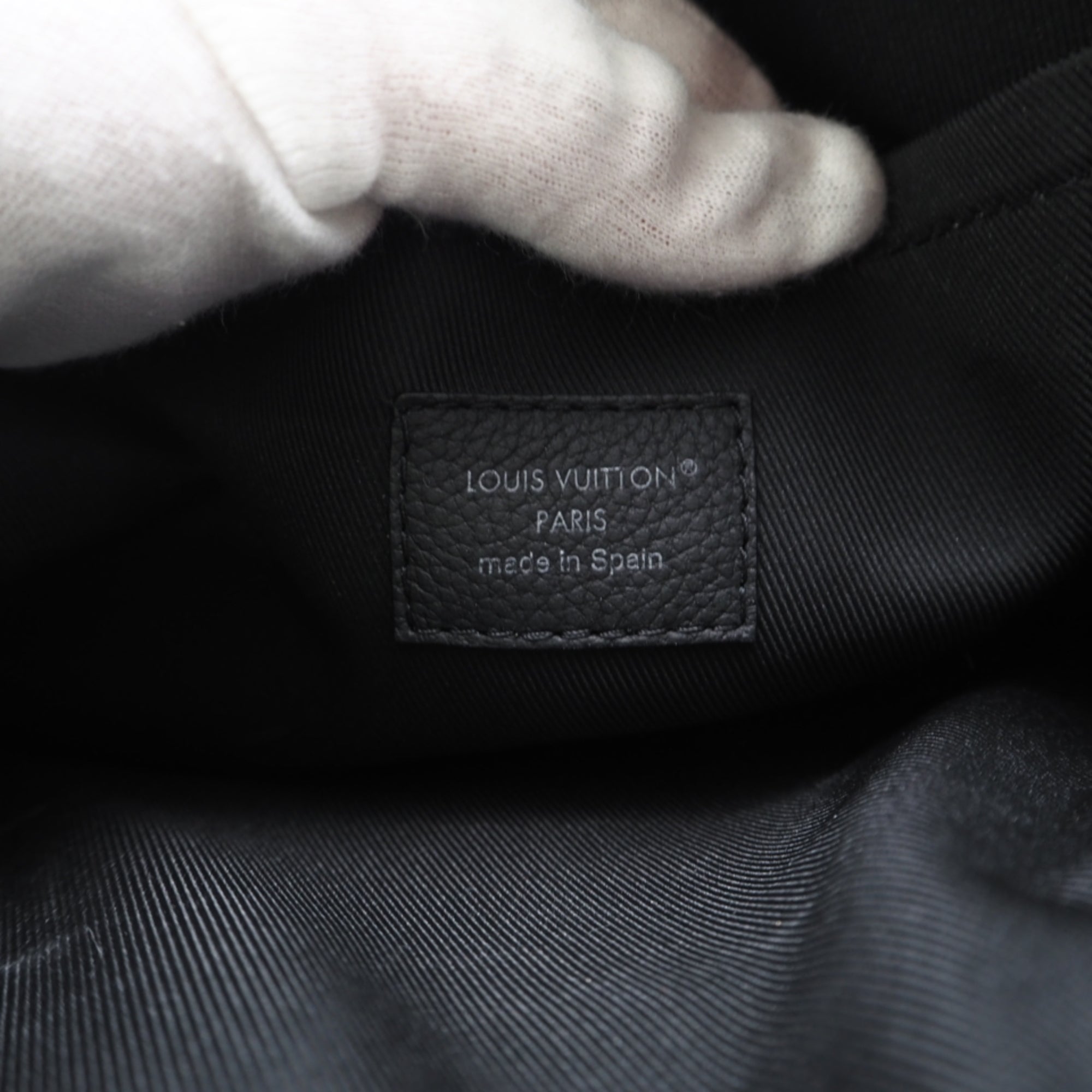 Louis Vuitton Black Gray Coated Canvas Leather Shoulder Bag (Pre-Owned)