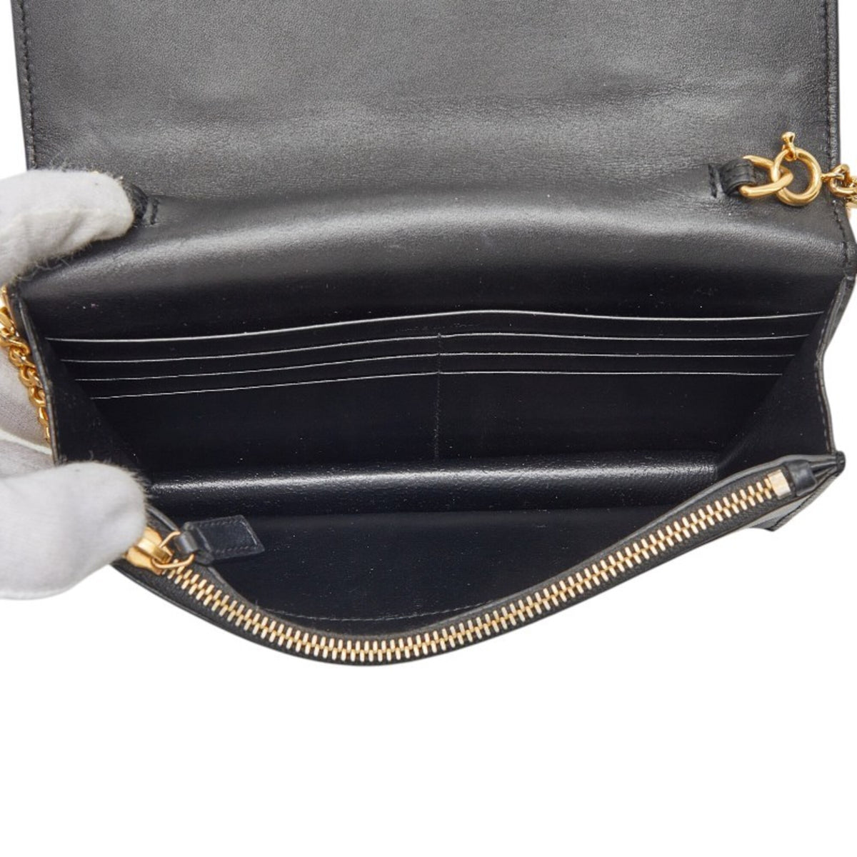 Saint Laurent Black Leather Shoulder Bag (Pre-Owned)
